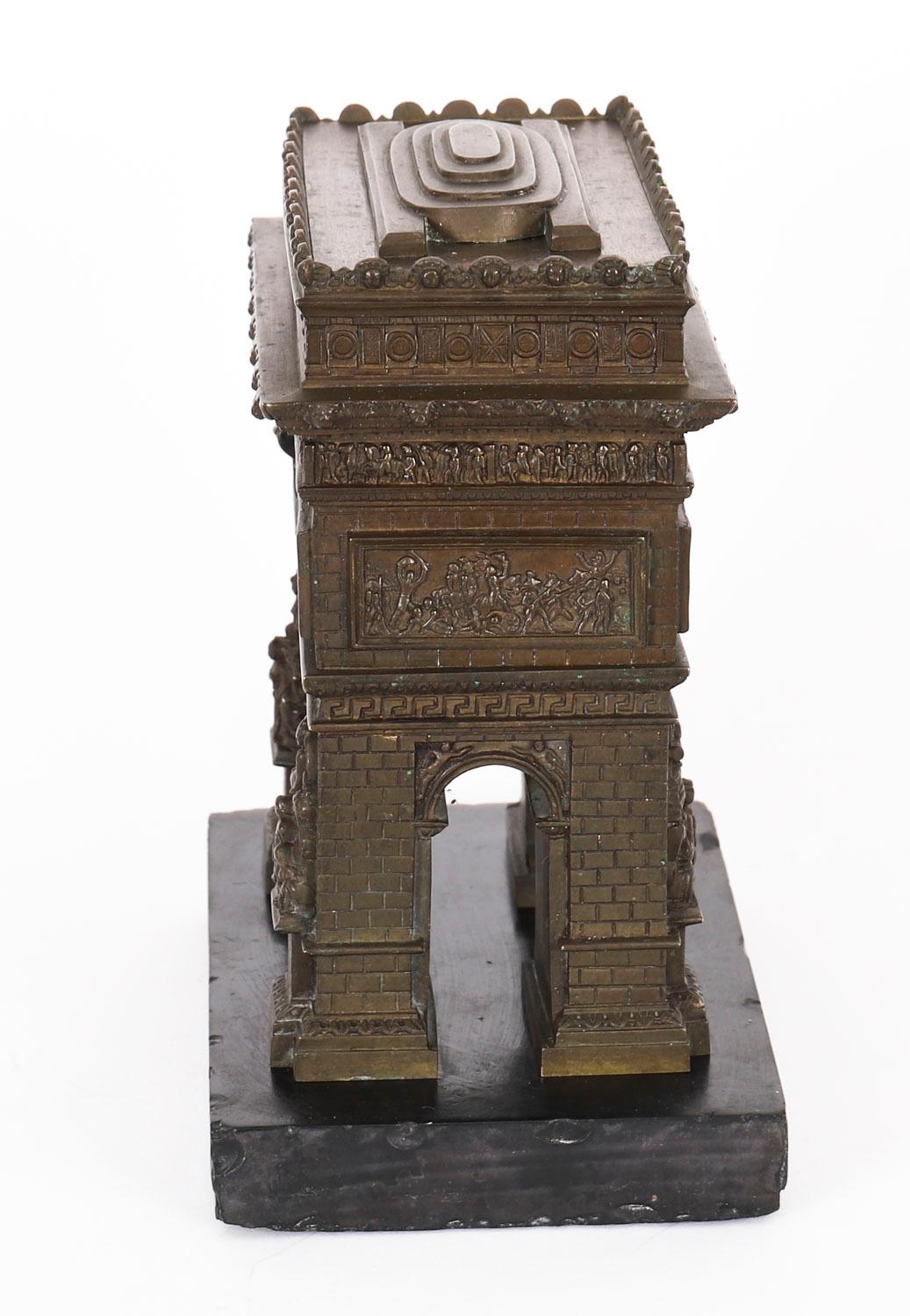 Antique French Bronze Grand Tour Model of The Arc de Triomphe 19th Century For Sale 6