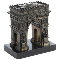 Antique French Bronze Grand Tour Model of The Arc de Triomphe, 19th Century