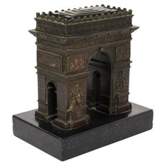 Modèle ancien de l'Arc de Triomphe en bronze français du Grand Tour, 19ème siècle