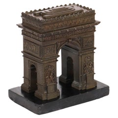 Antique French Bronze Grand Tour Model of The Arc de Triomphe 19th Century