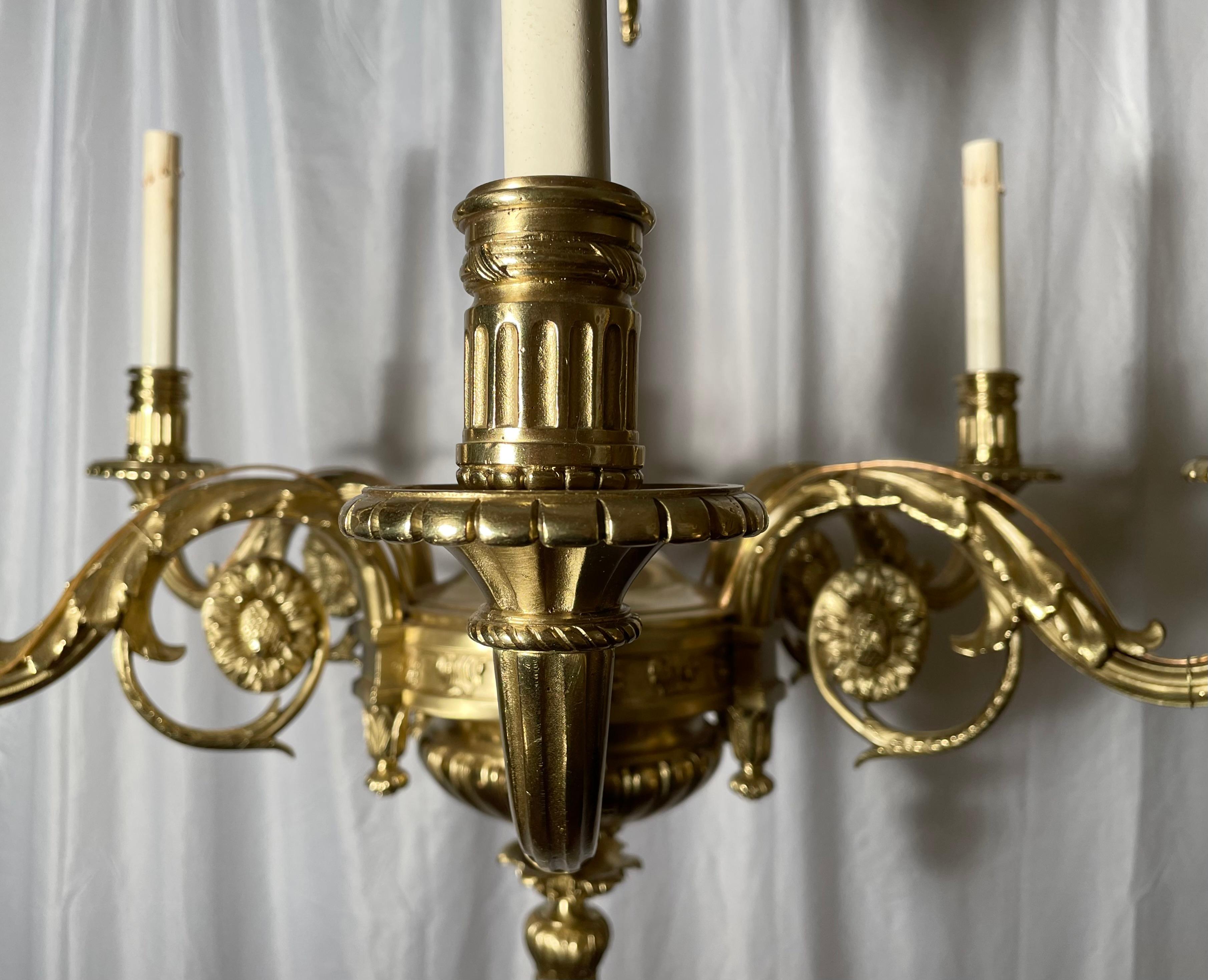 Antique French Bronze Louis 14th Chandelier, circa 1880.