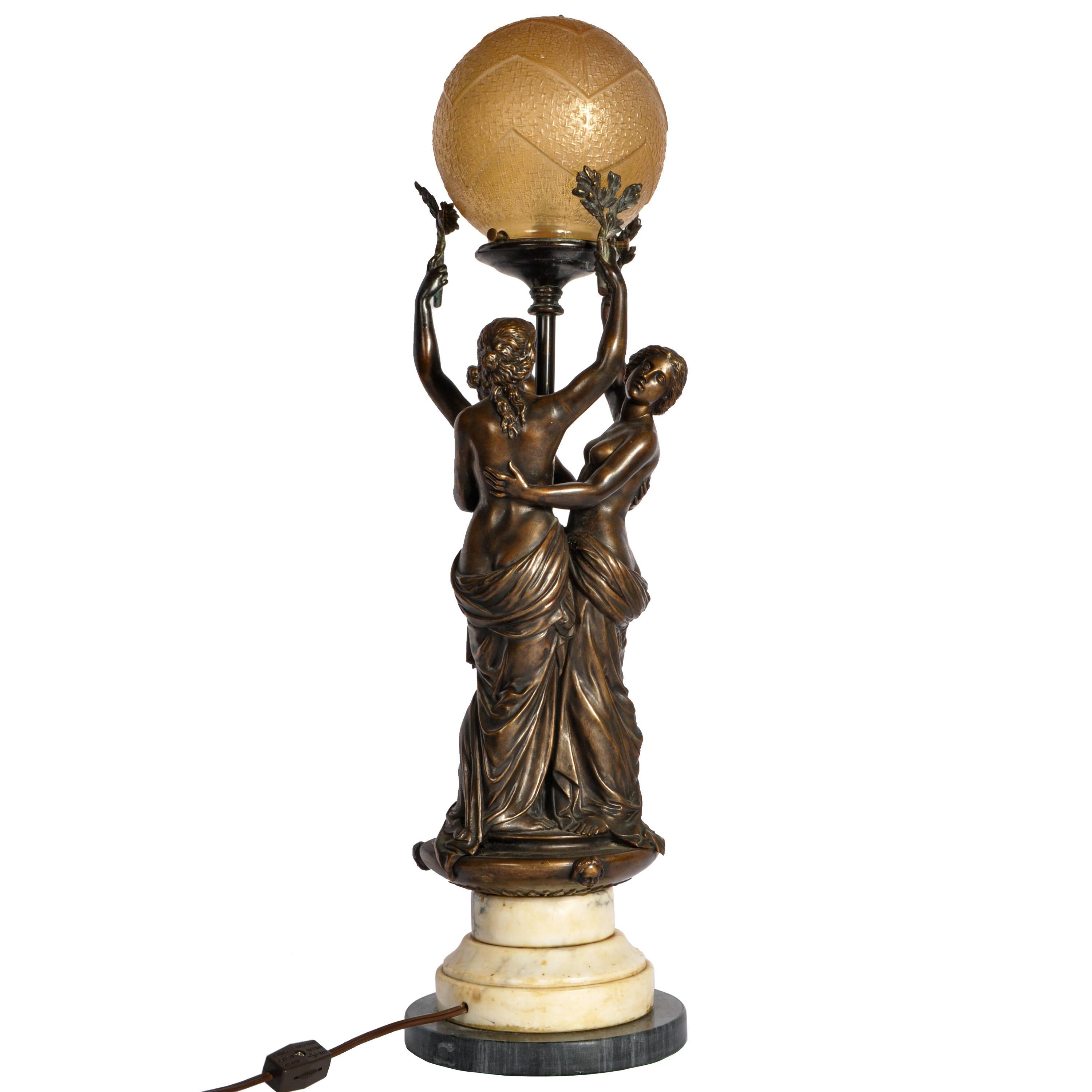 statue lamp antique
