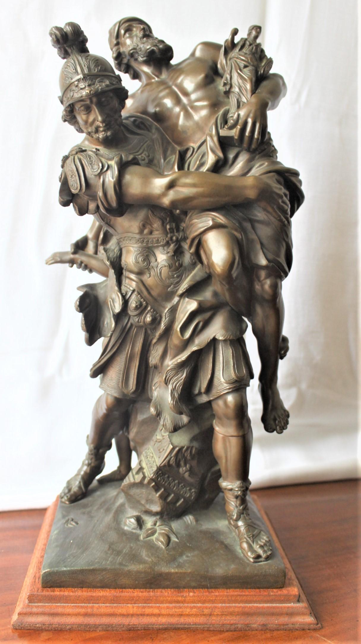 Antique French Bronze Neoclassical Revival Styled Greek Mythological Sculpture For Sale 4
