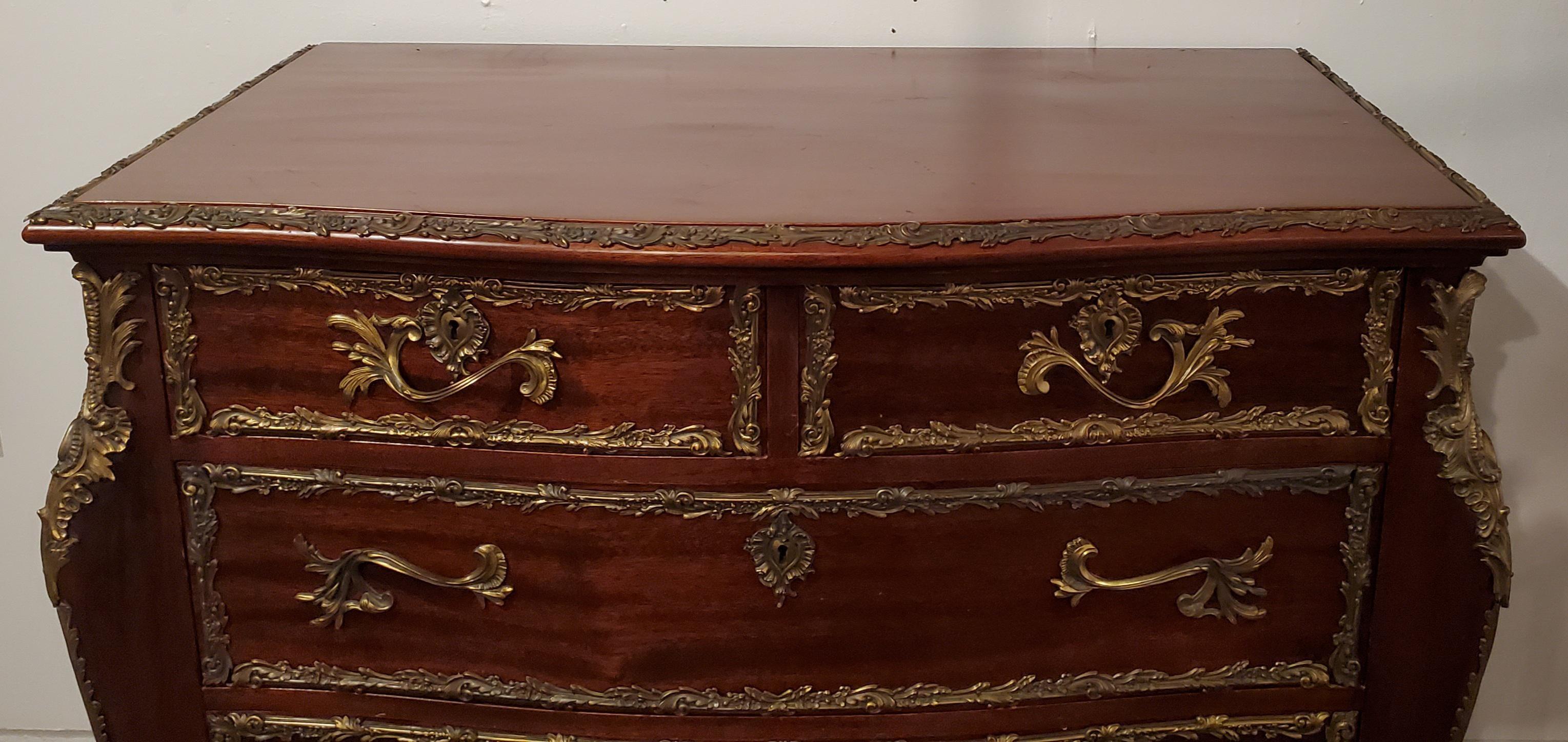 19th Century Antique French Bronze Ormolu Dresser / Commode For Sale