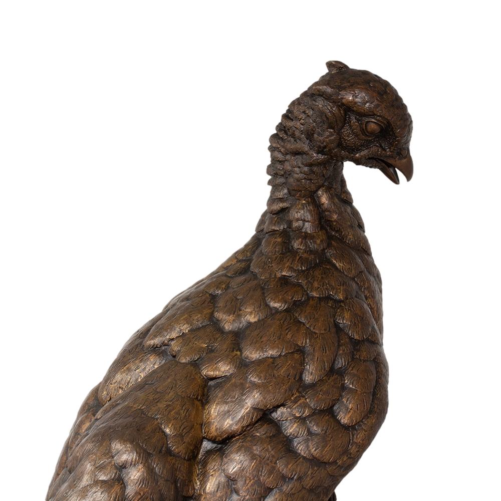 Antiguo Faisán y Comadreja de Bronce Francés de Jules Moigniez en venta 4