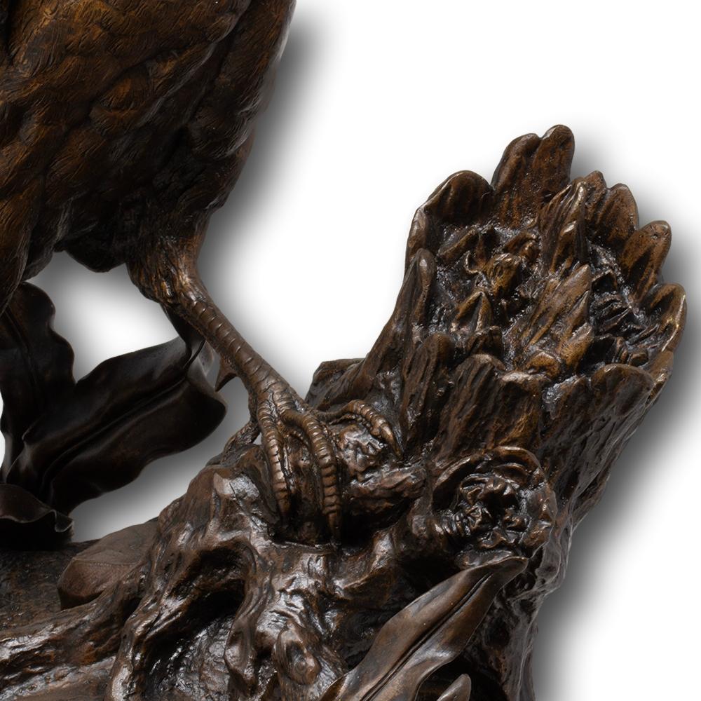Antiguo Faisán y Comadreja de Bronce Francés de Jules Moigniez en venta 8
