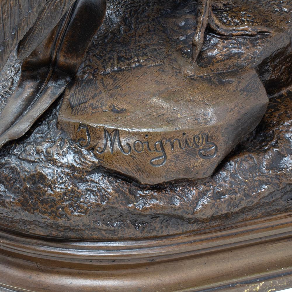 Antiguo Faisán y Comadreja de Bronce Francés de Jules Moigniez en venta 9