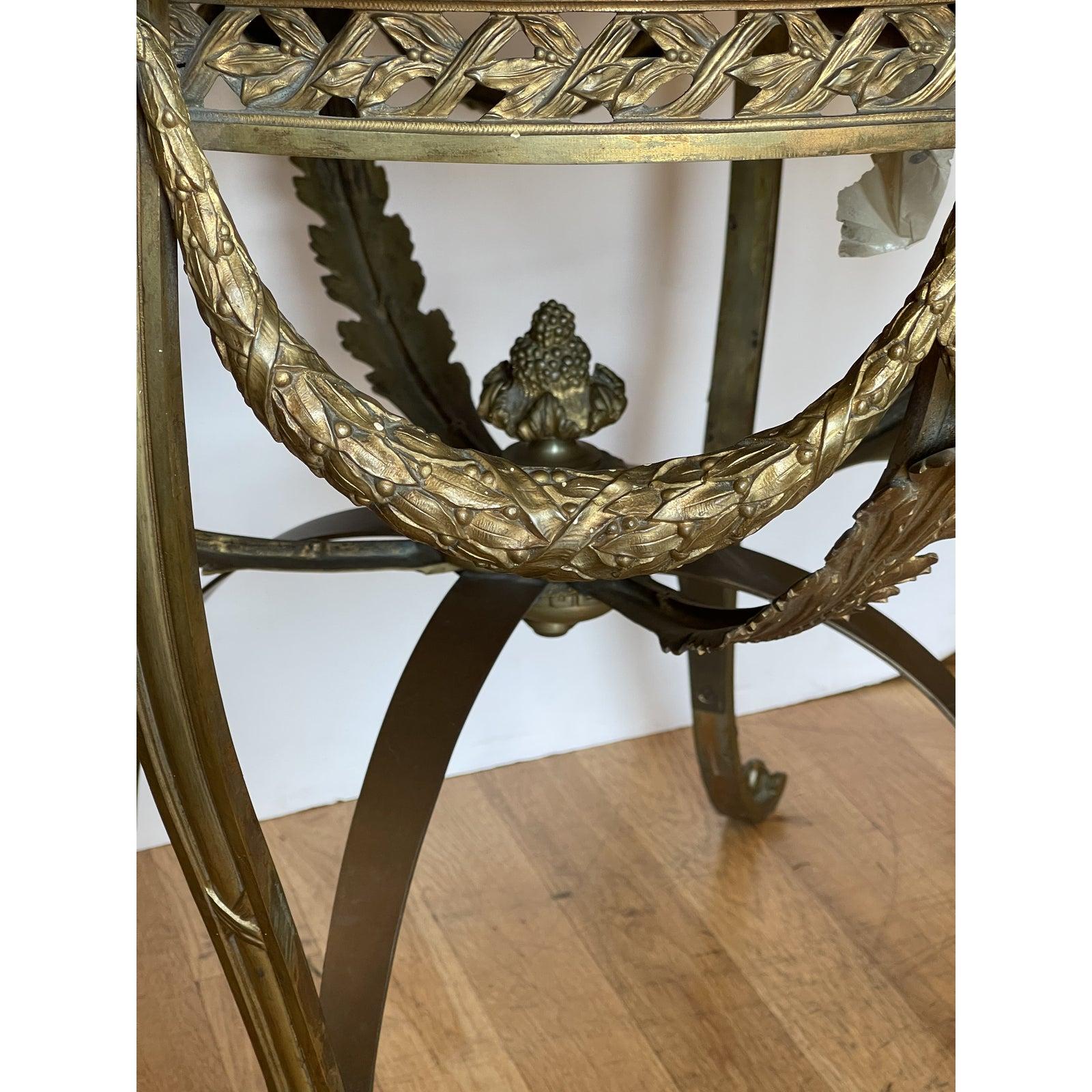 Antique French Bronze Regency Black Marble Top Table In Good Condition In LOS ANGELES, CA