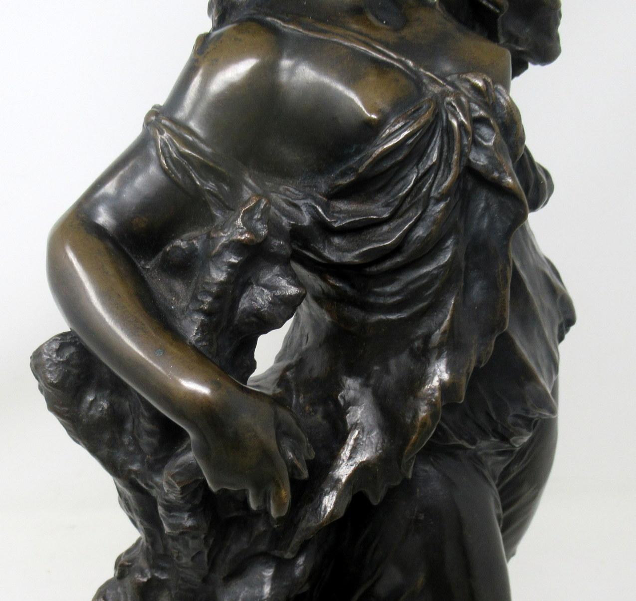 19th Century Antique French Bronze Sculpture Allegory of the Vine Claude Clodion Barbedienne