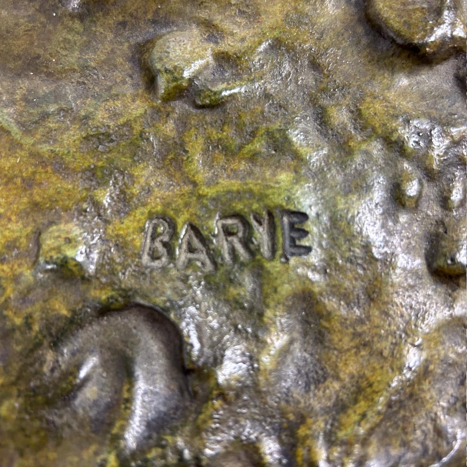 Antique French Bronze Sculpture Arab Horseman After Barye & Guillemin, 75 cm Metalistería en venta