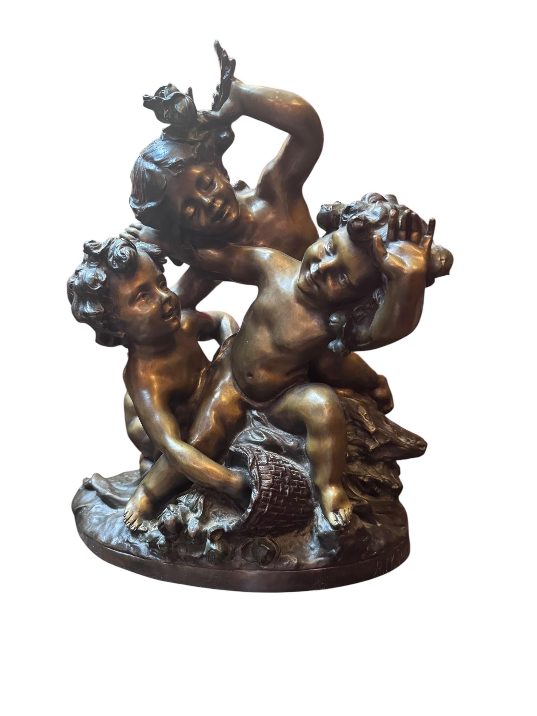 20th Century Antique French Bronze Sculpture by Charles Raphael Peyre 