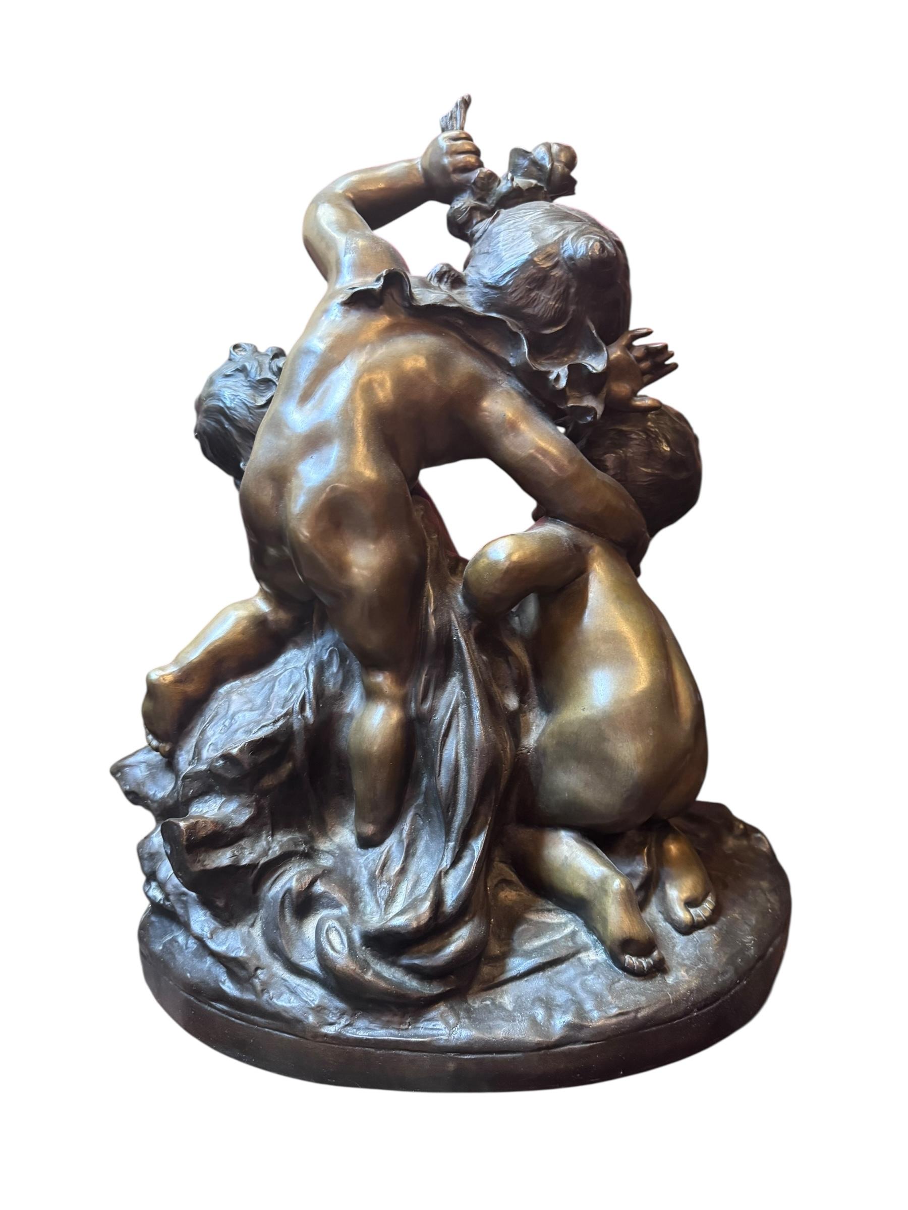 Antique French Bronze Sculpture by Charles Raphael Peyre 