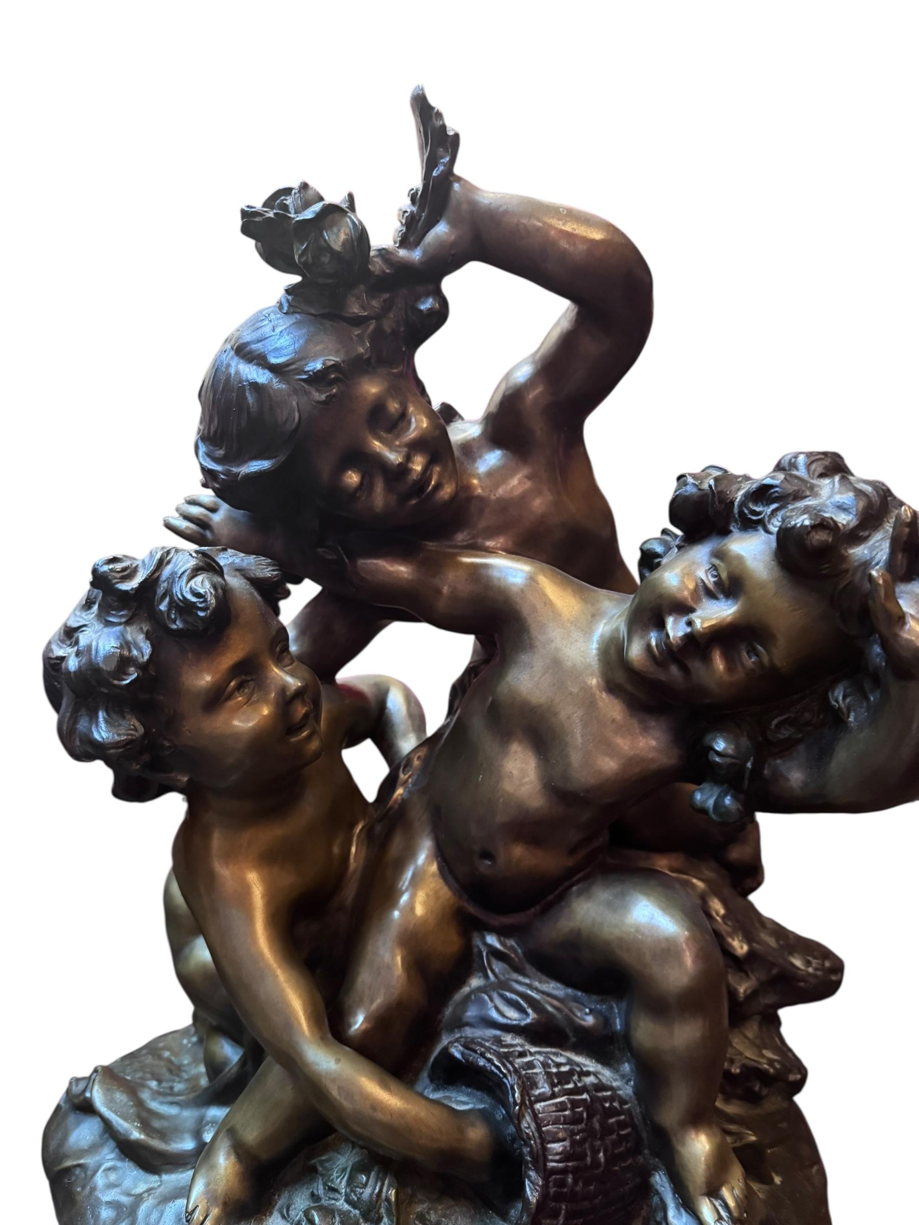 Antique French Bronze Sculpture by Charles Raphael Peyre 