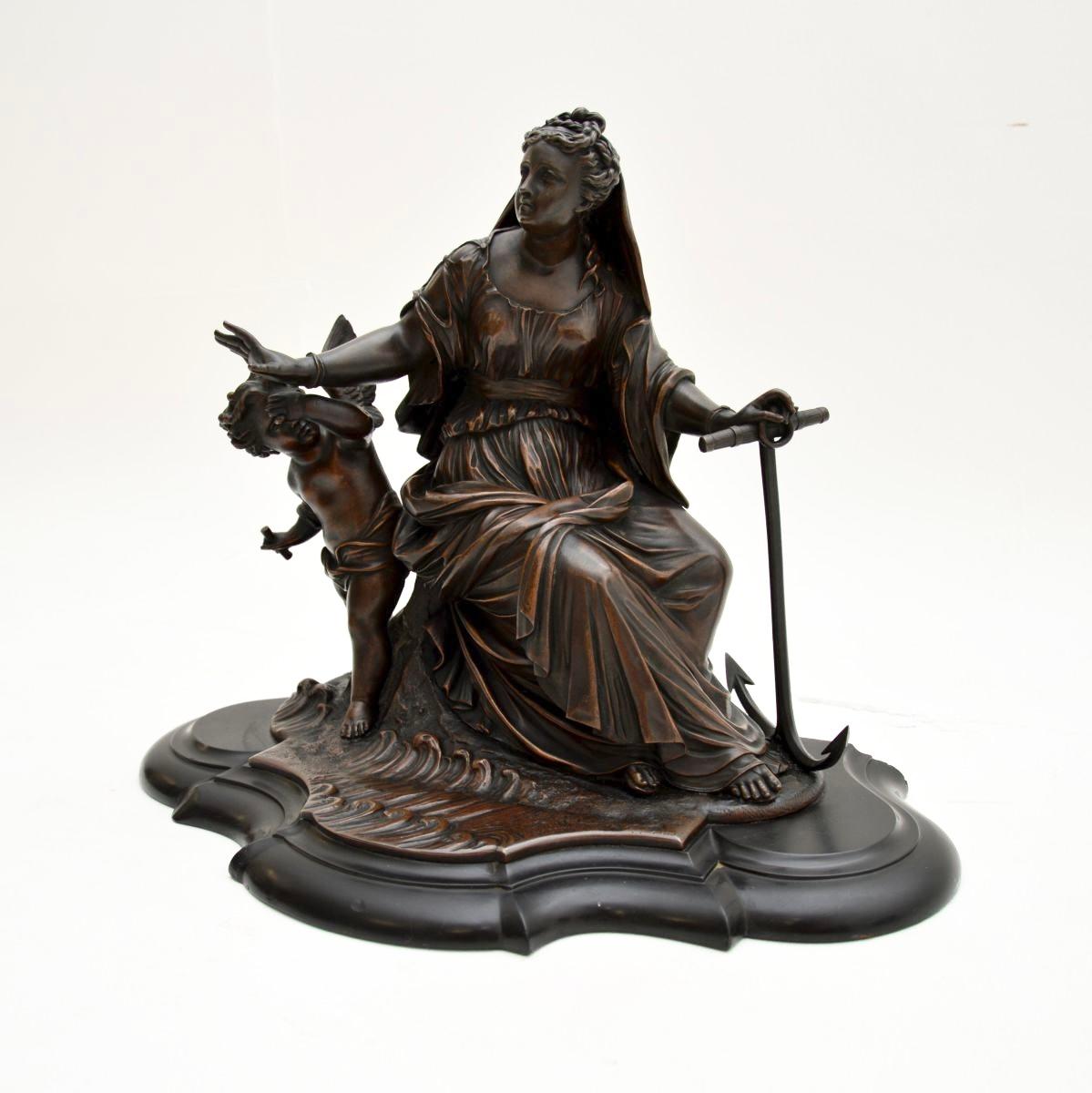 Antique French Escultura de Bronce Neoclásico en venta