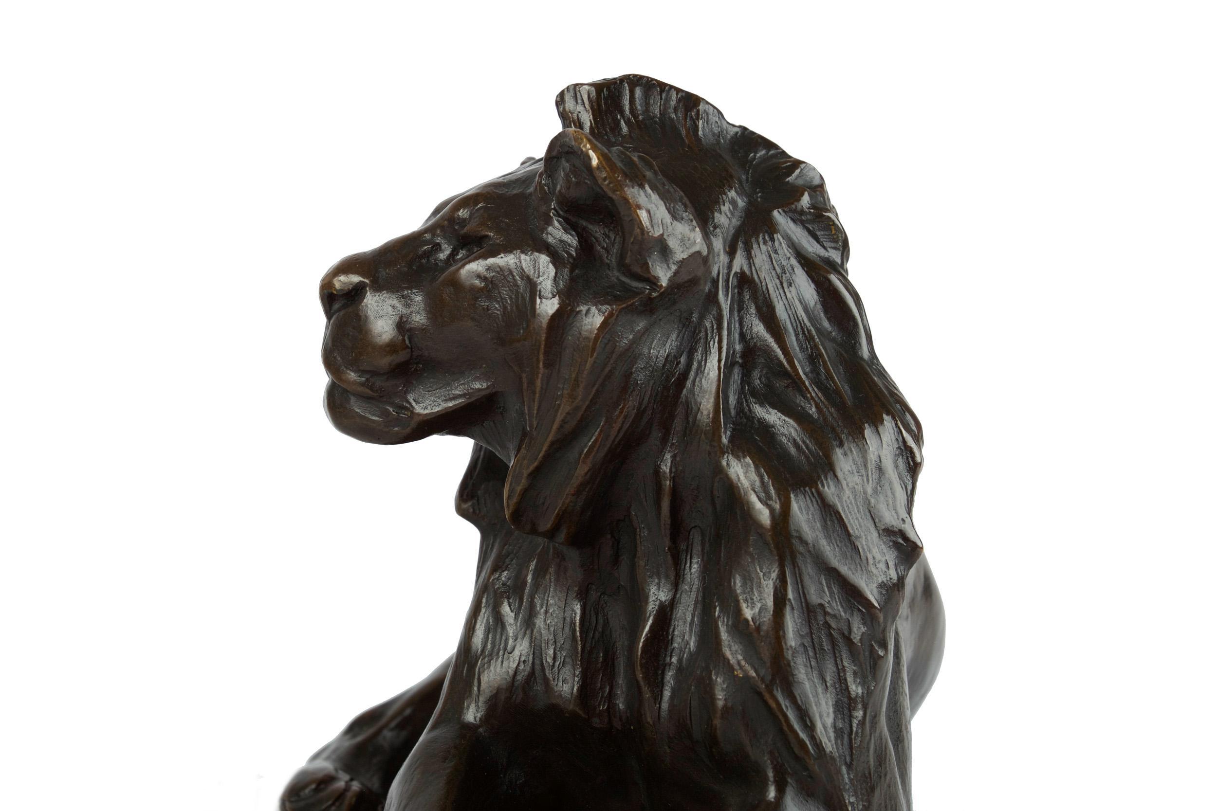 Sculpture française ancienne en bronze « Lion Cub of Atlas » de Victor Peter & Susse Frères en vente 5