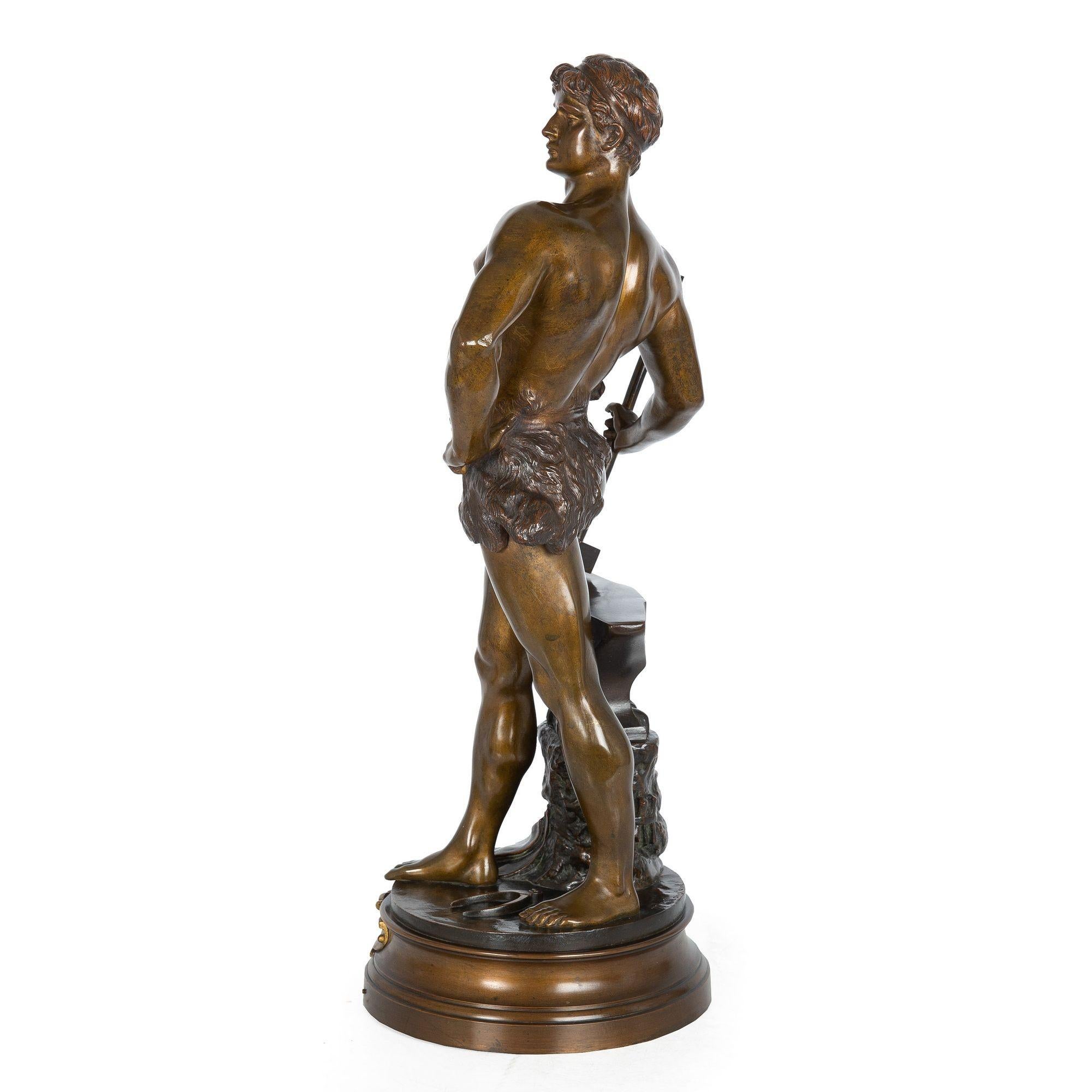 Romantique Sculpture française ancienne en bronze du Troisième Siècle de Maurice Constant