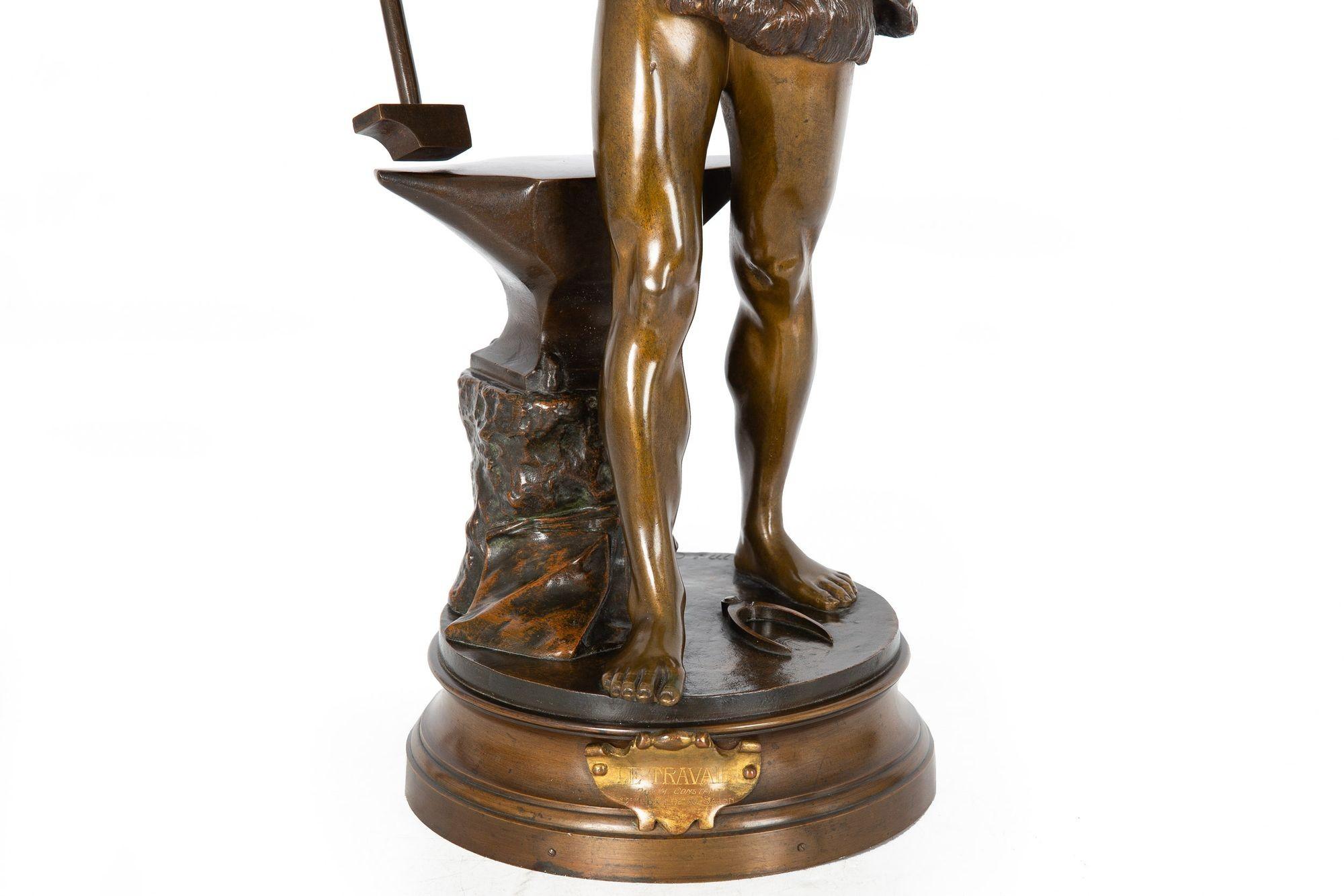20ième siècle Sculpture française ancienne en bronze du Troisième Siècle de Maurice Constant