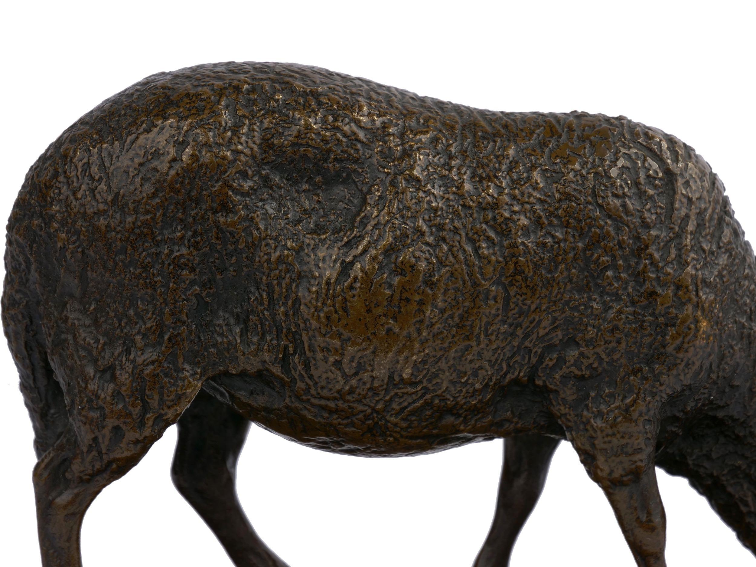 Sculpture française ancienne de moutons par Rosa Bonheur, 19ème siècle 1