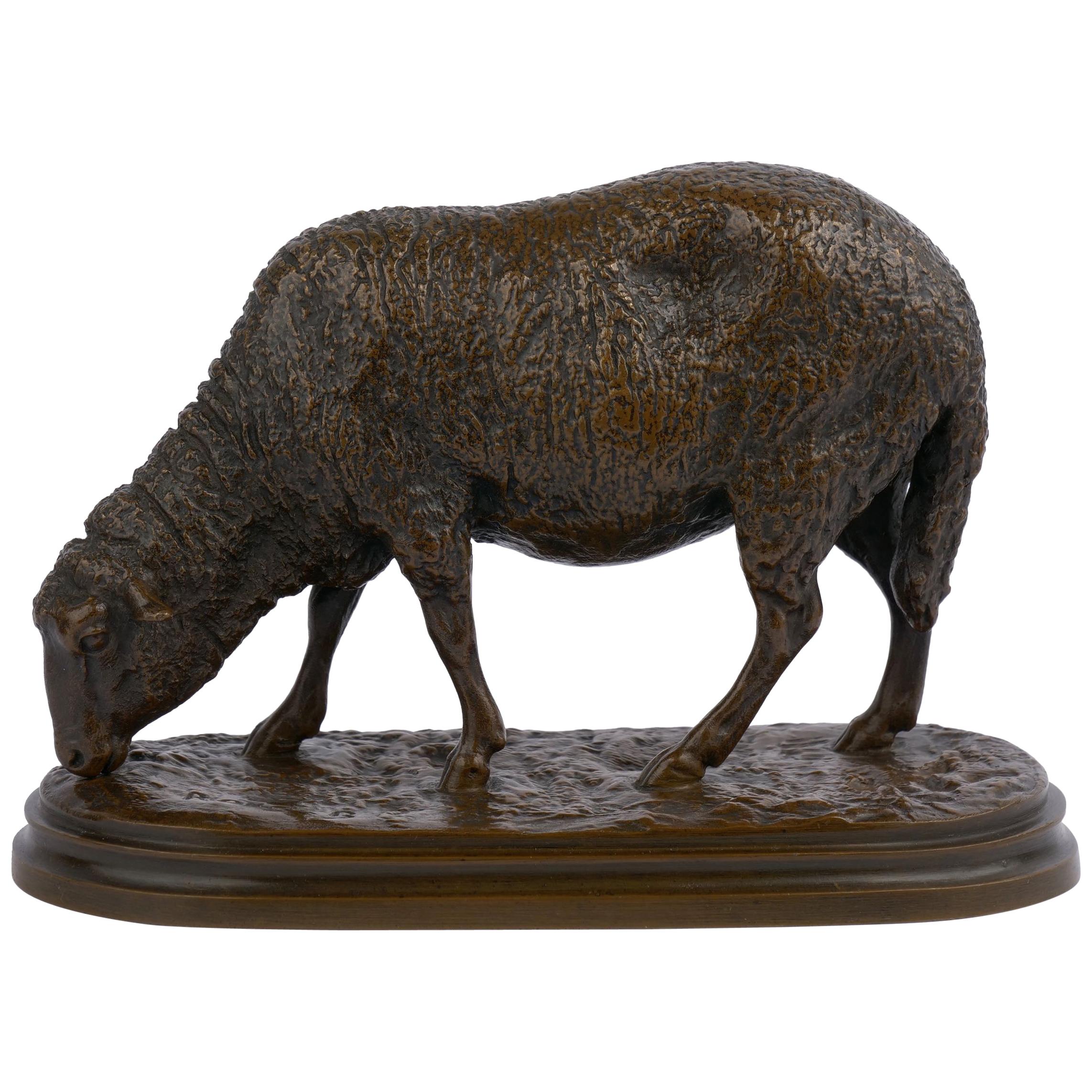 Antique French Bronze Sculpture of Sheep by Rosa Bonheur, 19th Century