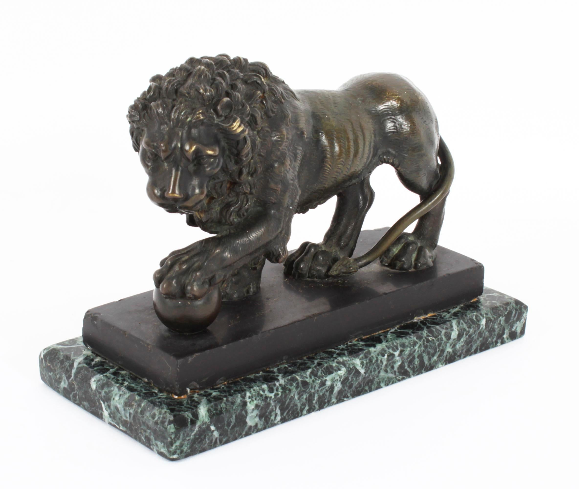 Antique French Bronze Sculpture of the Medici Lion, 19th Century 8