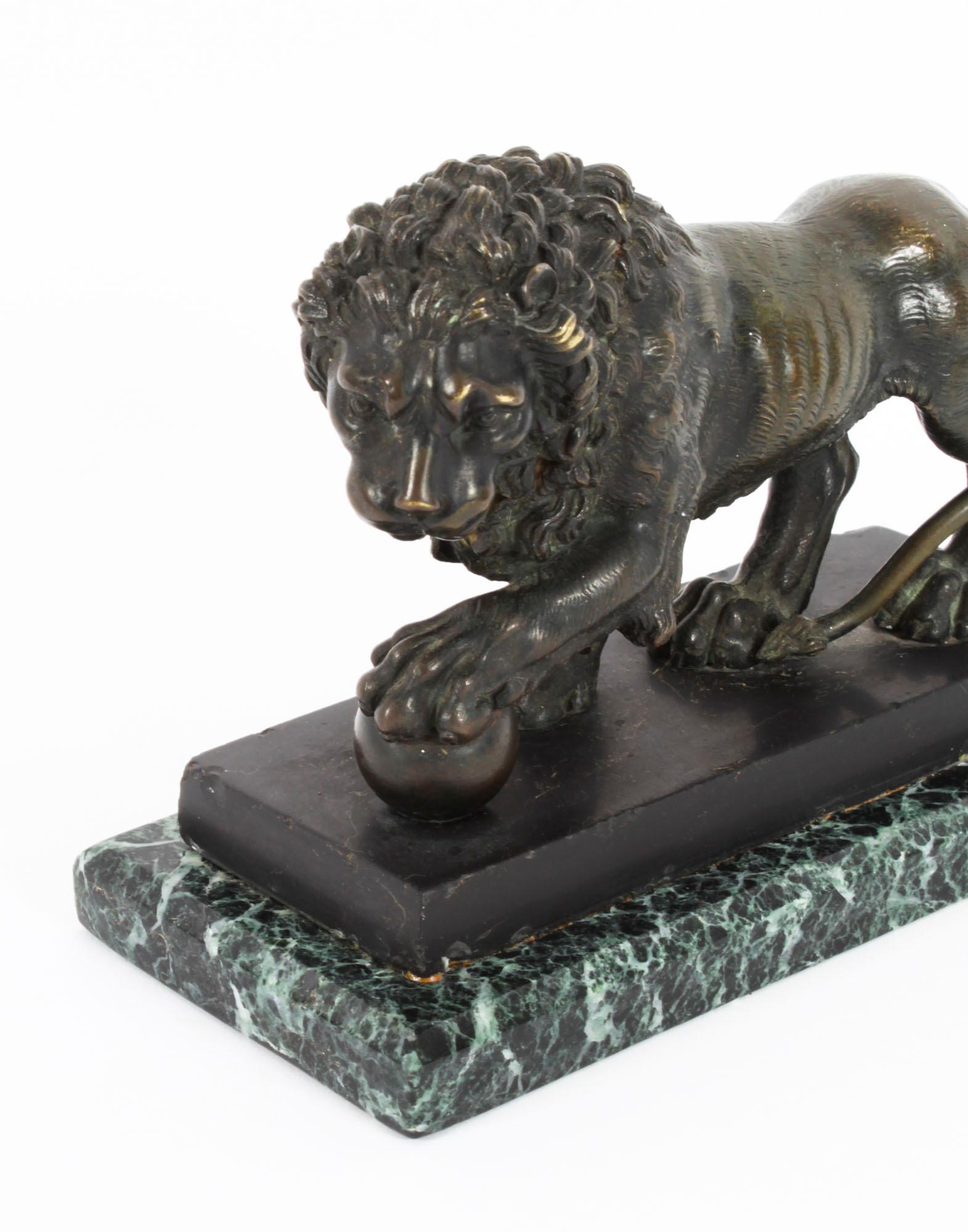 Antique French Bronze Sculpture of the Medici Lion, 19th Century 3