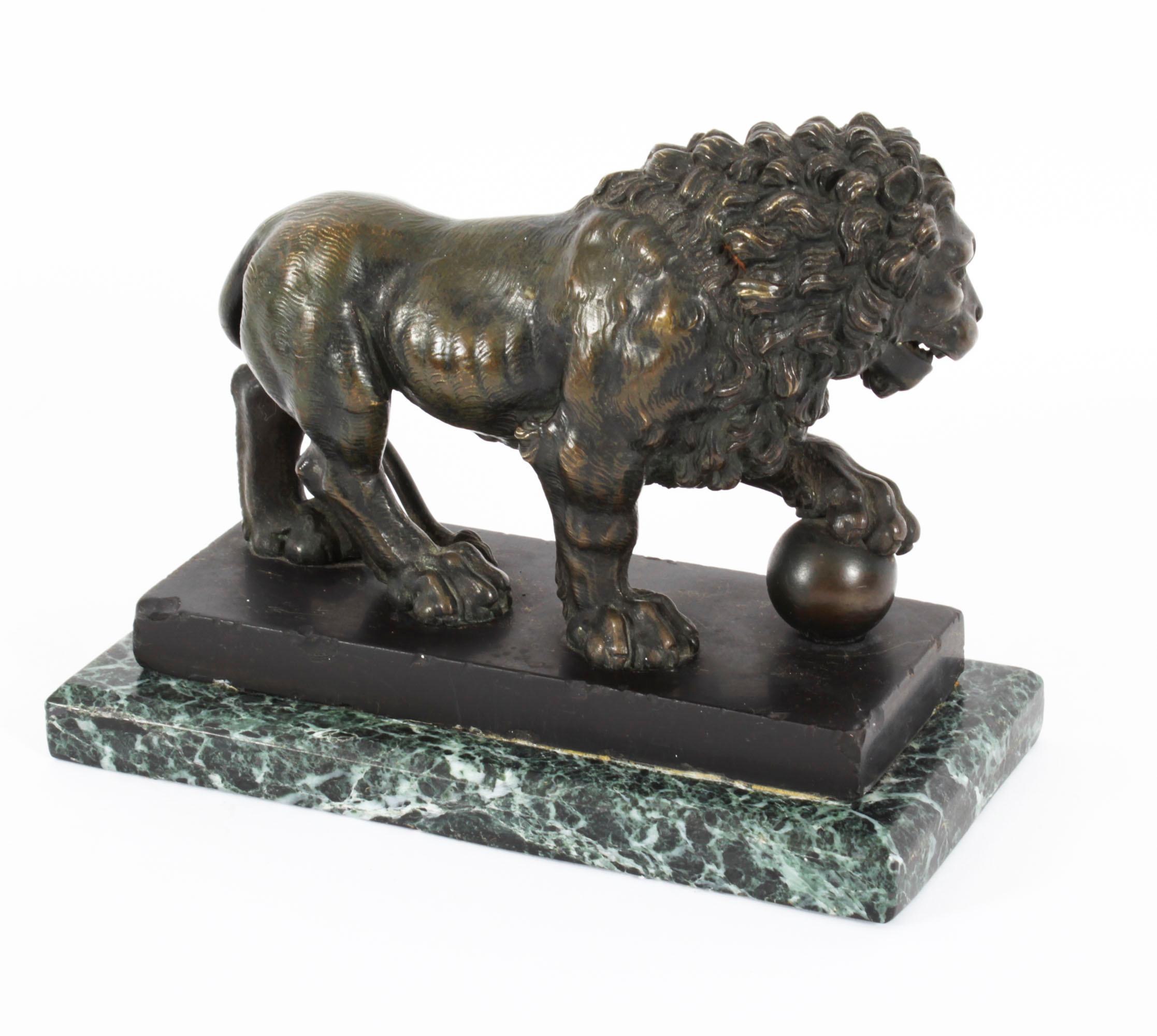 Antique French Bronze Sculpture of the Medici Lion, 19th Century 5