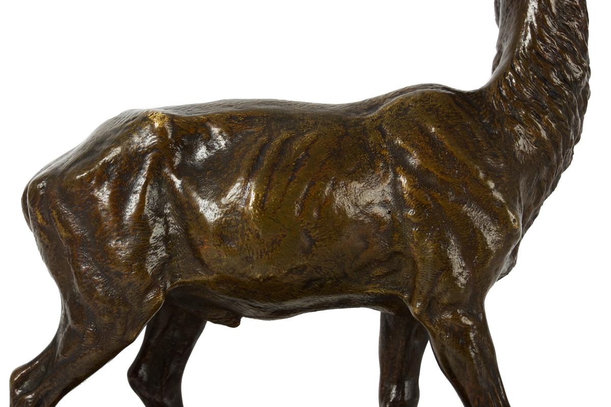 Antike französische Bronzeskulptur „Ständer Hirsch“ aus Bronze von Alfred Dubucand im Angebot 3
