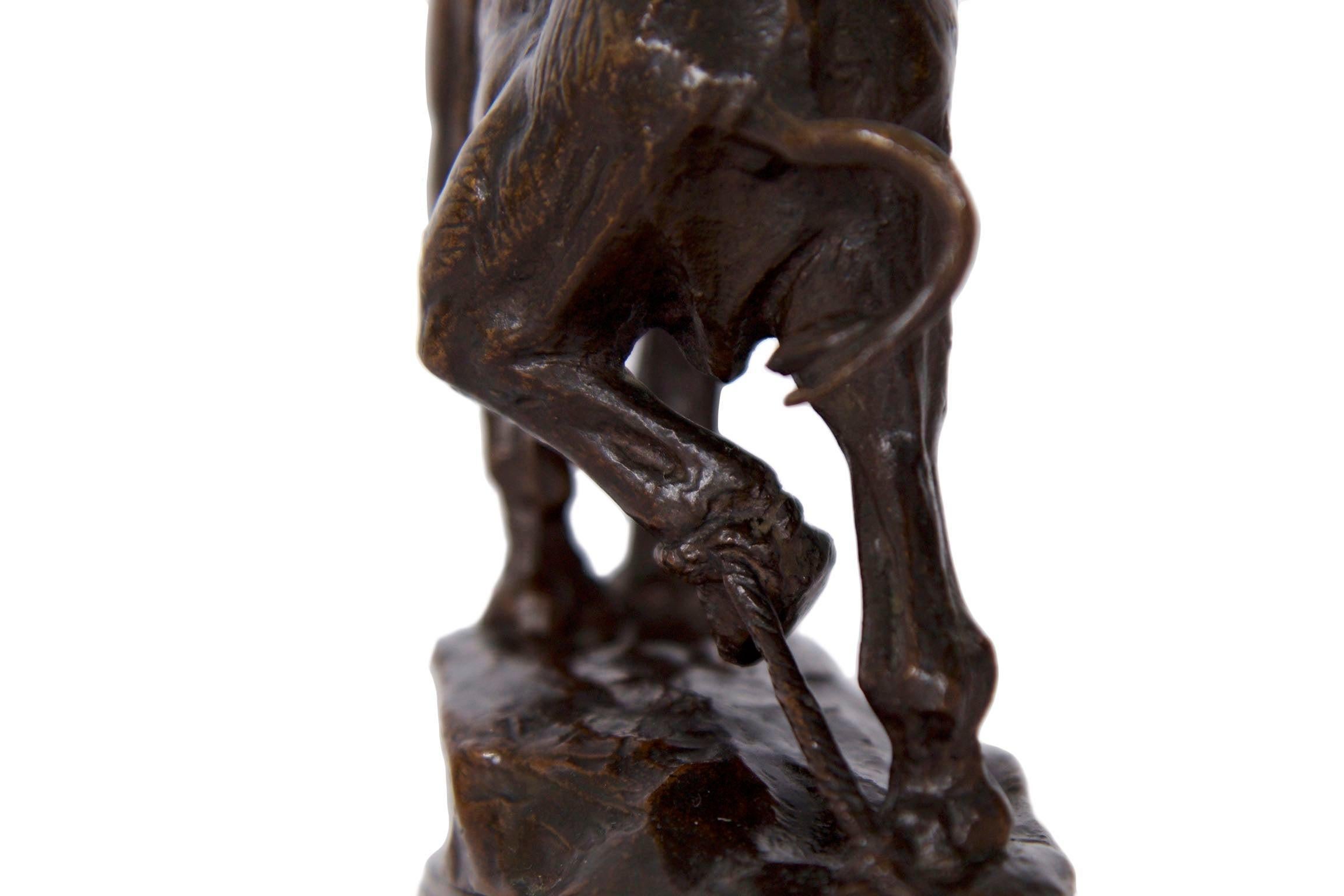 Antique French Bronze Sculpture “Young Trapped Elephant” by Emmanuel Fremiet 5