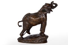 Antique French Bronze Sculpture “Young Trapped Elephant” by Emmanuel Fremiet