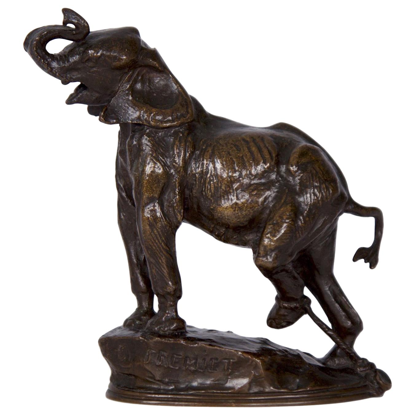 Beautiful Antique Bronze Elephant Sculpture by Jennings Brothers at 1stdibs