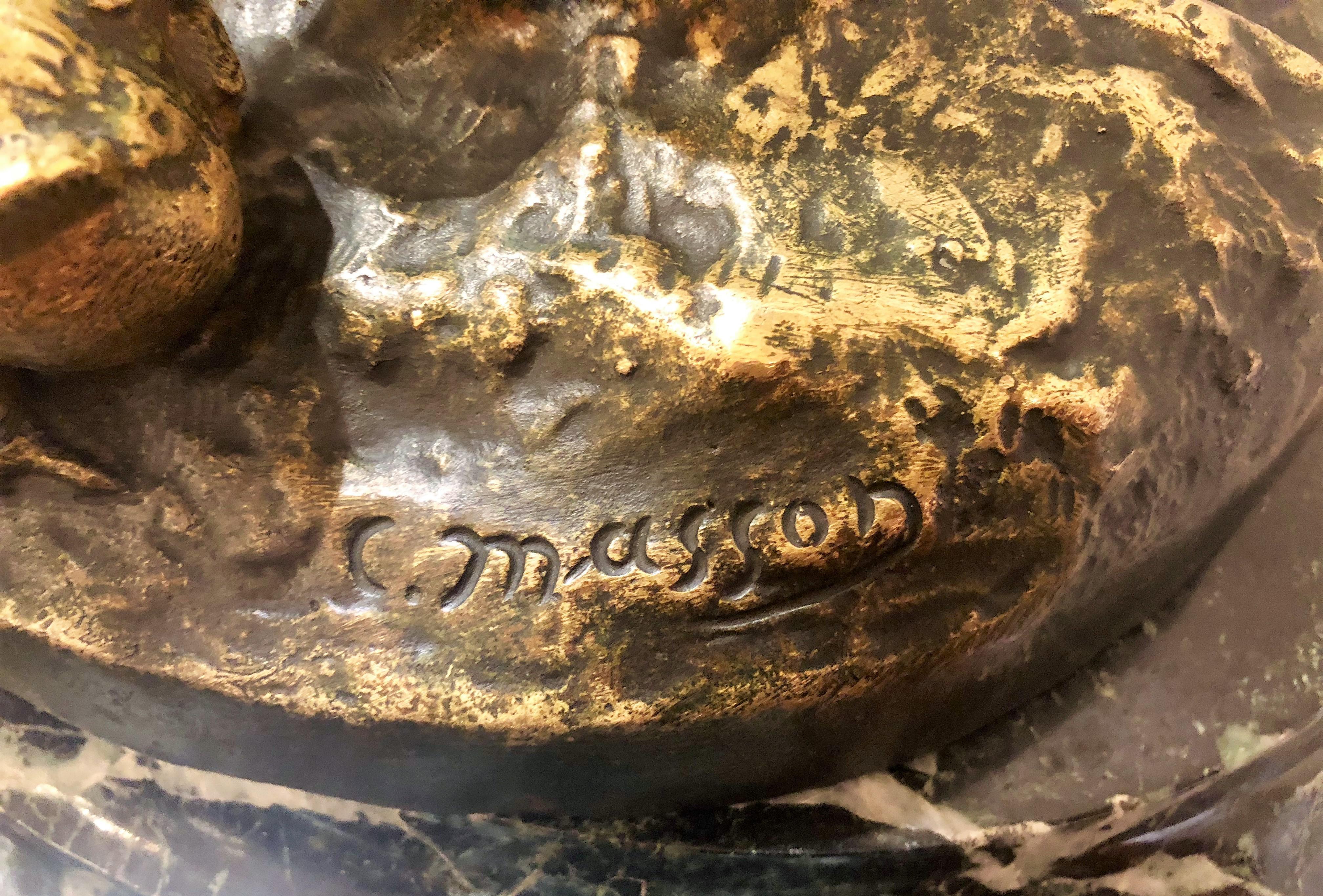 Antique French Bronze Scupture Signed Clovis Masson, 1838-1913 2