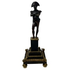 Antique French Statua di bronzo di Napoleone Bonaparte, CIRCA 1880.