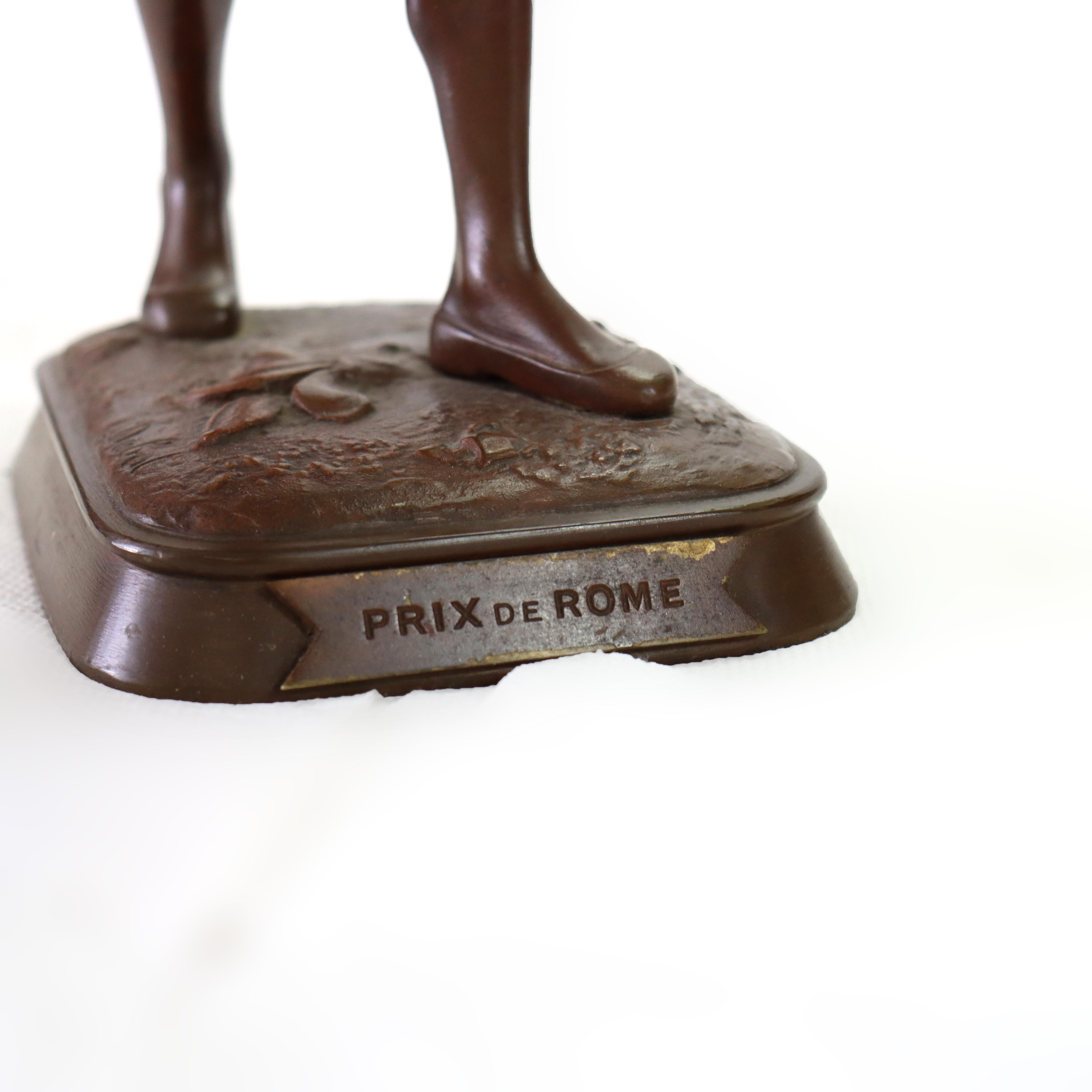 Statua antica in bronzo francese 