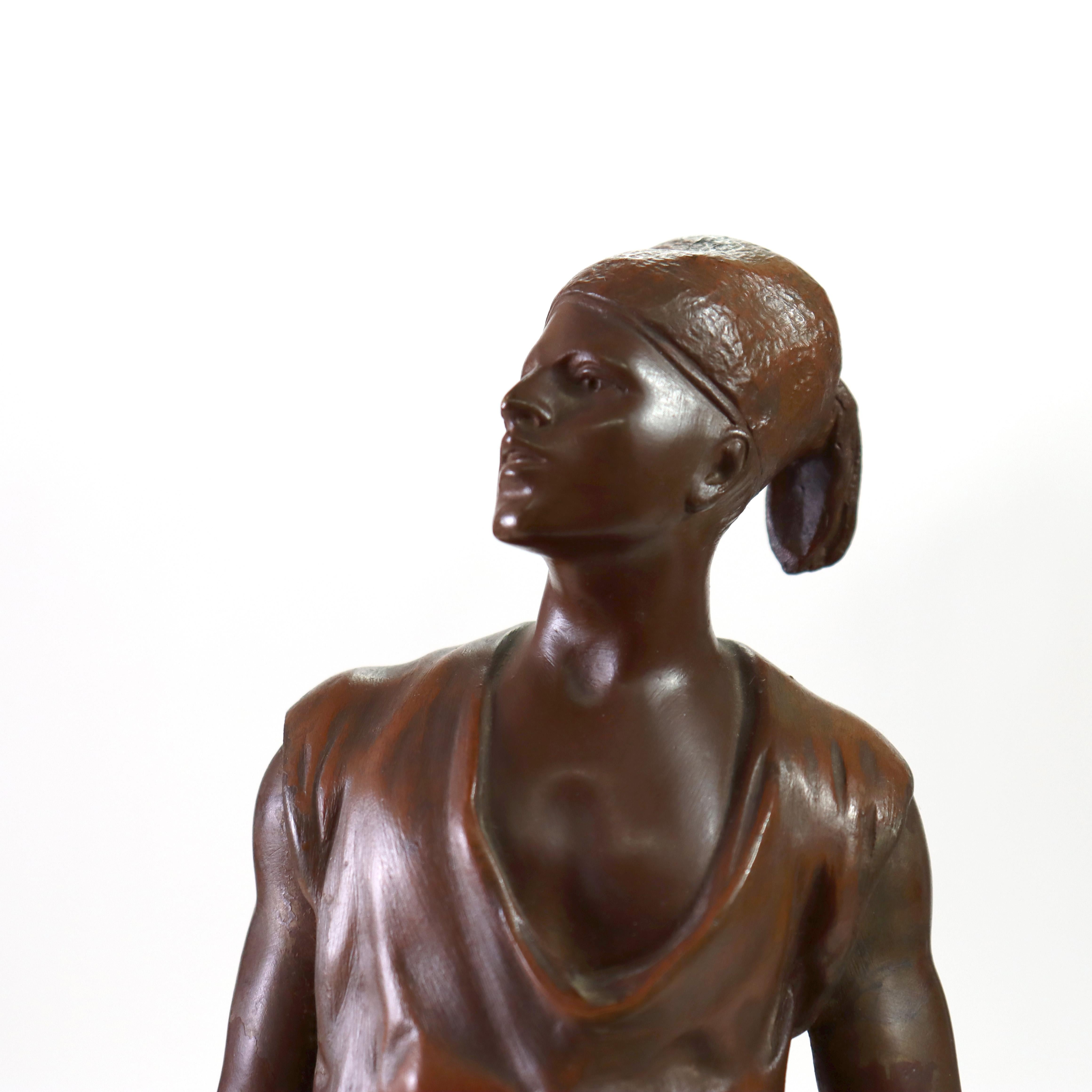 Statua antica in bronzo francese 