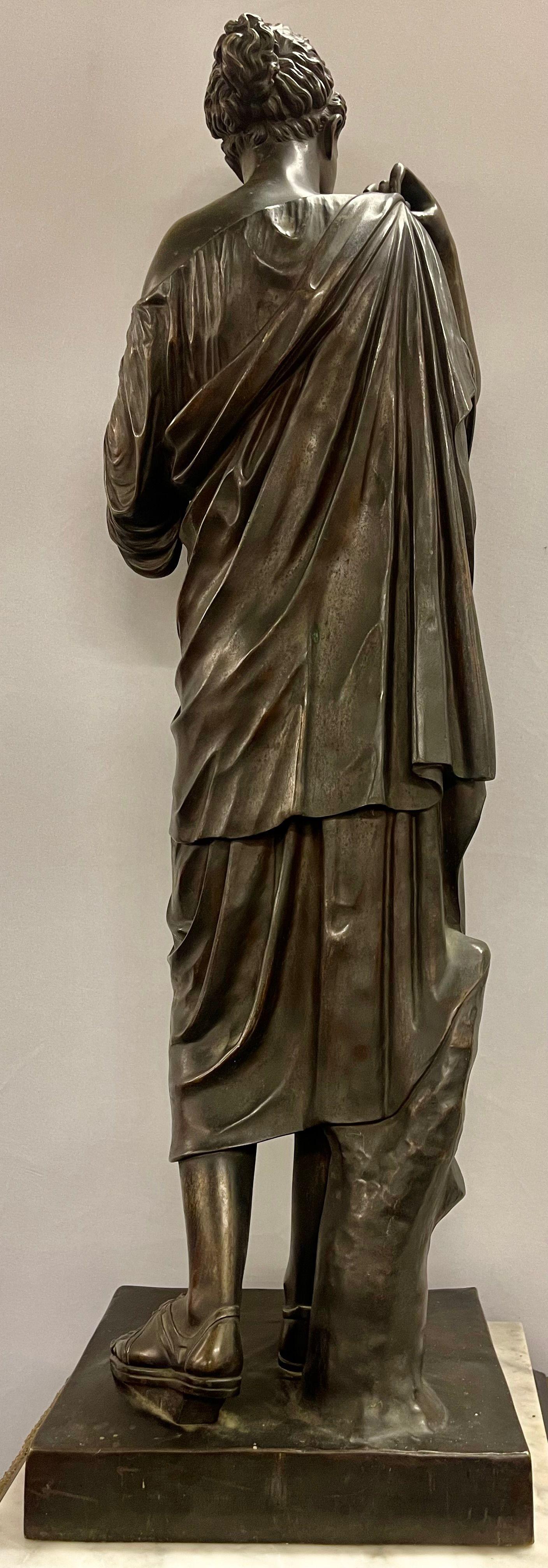 statue bronze signee