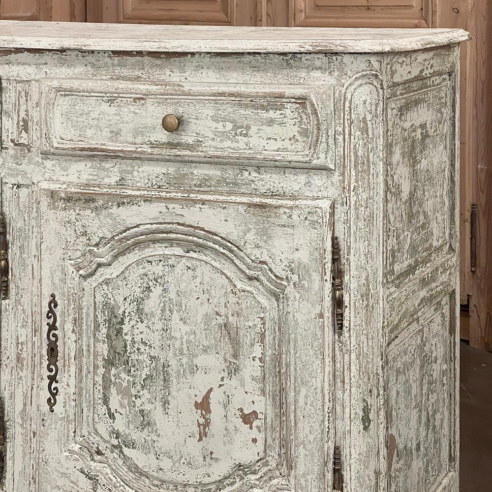 Antique French Buffet ~ Enfilade ~ Credenza with Distressed Painted Finish For Sale 10