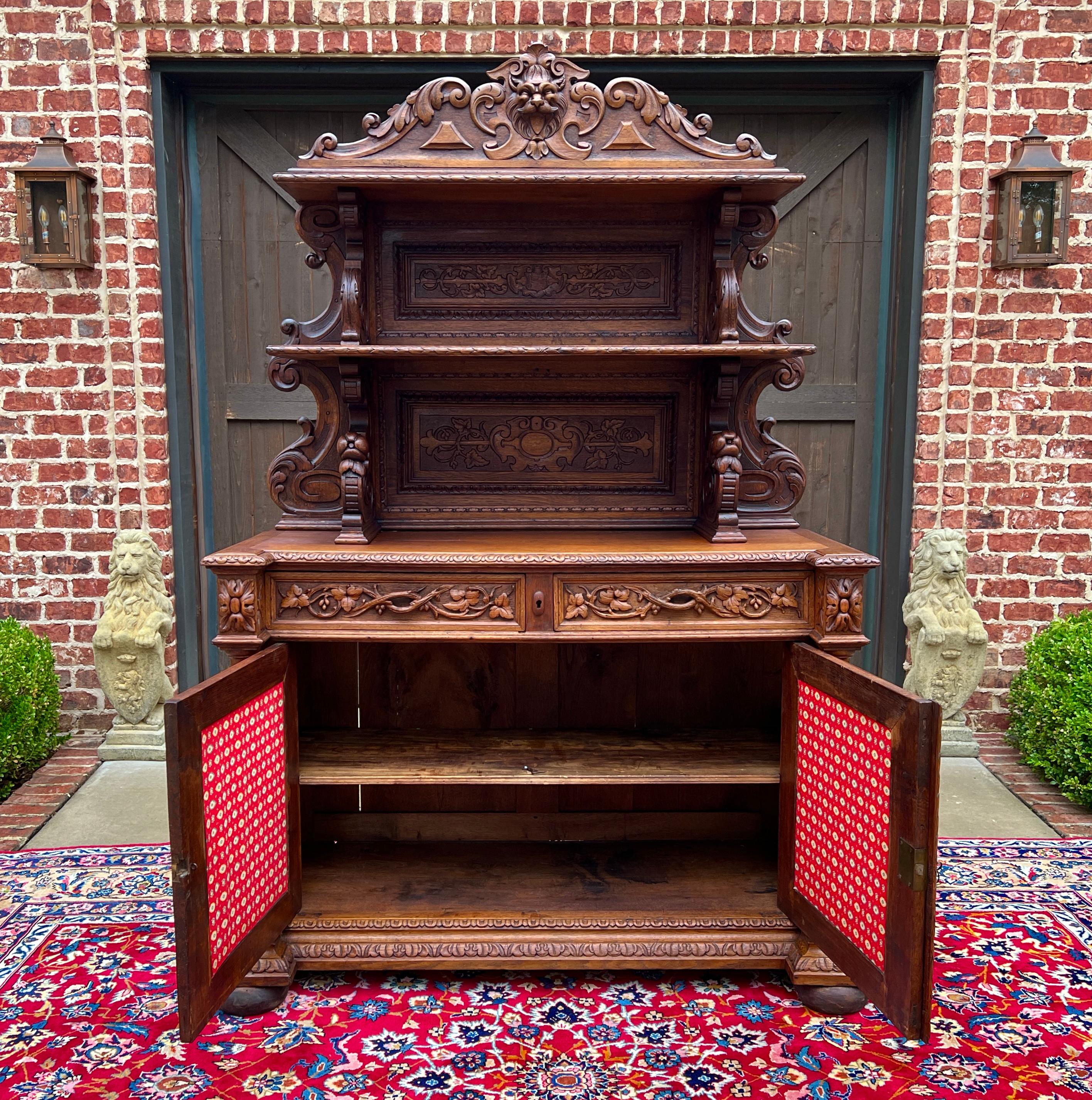 Antique French Buffet Server Sideboard Buffet Barley Twist Honey Oak 3-Tier 19C in vendita 2