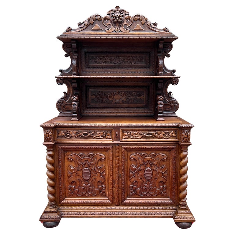 Antique French Buffet Server Sideboard Buffet Barley Twist Honey