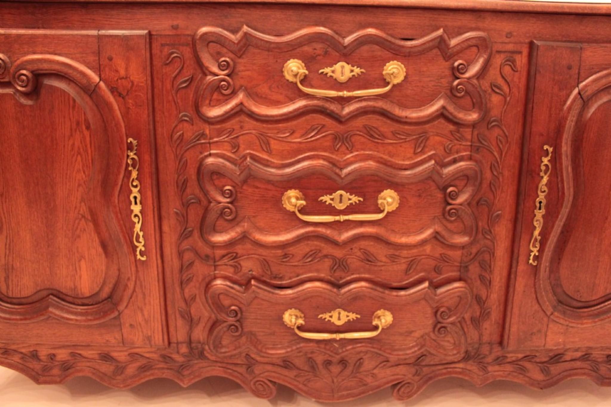 Antiguo Aparador Buffet Francés Cabinet circa 1850 Roble en venta