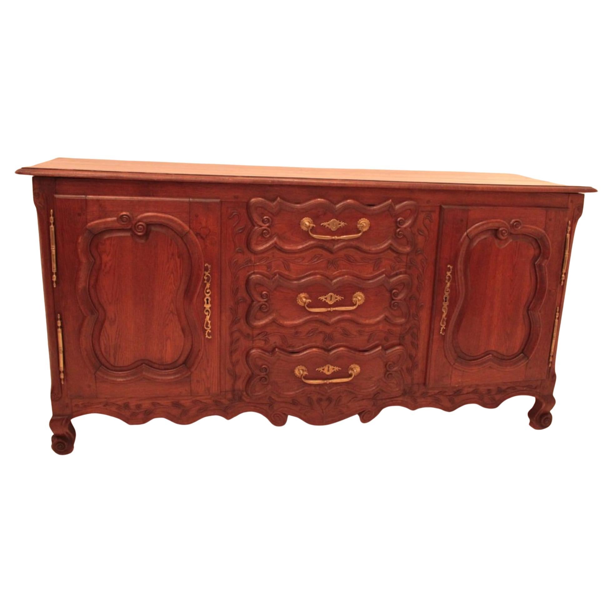 Antique French Buffet Sideboard Cabinet circa 1850