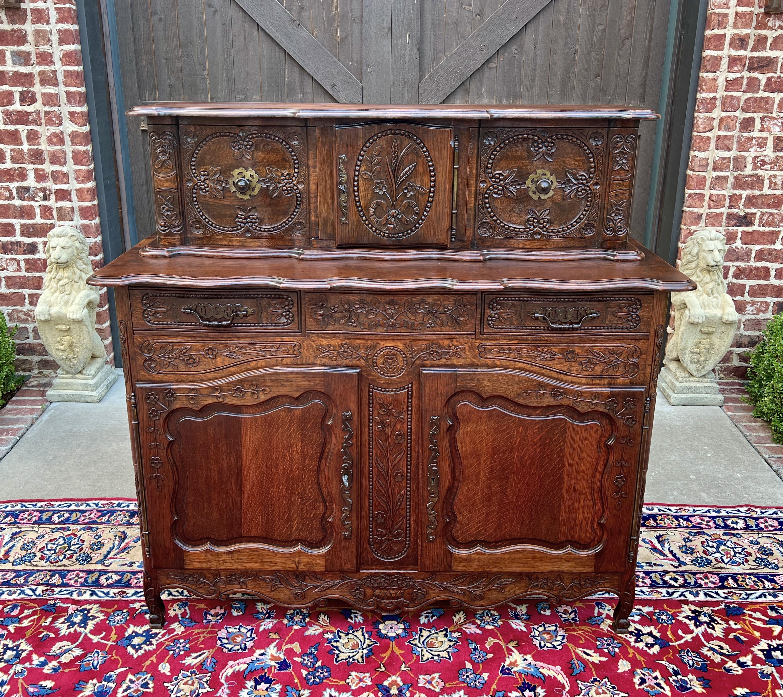 Antikes französisches Buffet Anrichte Server Cupboard Panetiere Stark geschnitzte Eiche 19C im Angebot 6