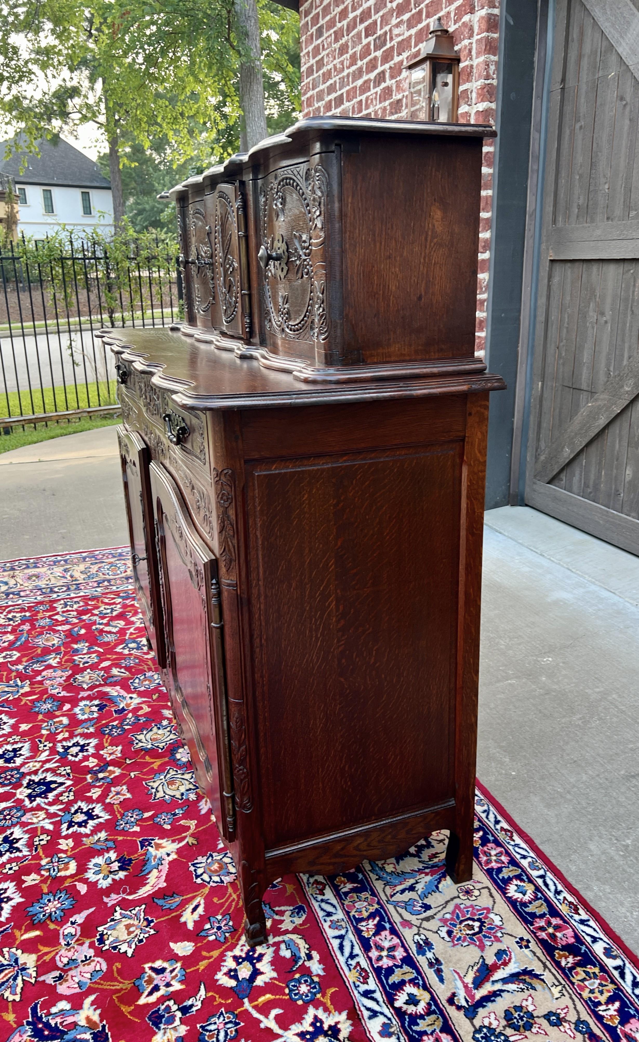 Antikes französisches Buffet Anrichte Server Cupboard Panetiere Stark geschnitzte Eiche 19C im Angebot 8