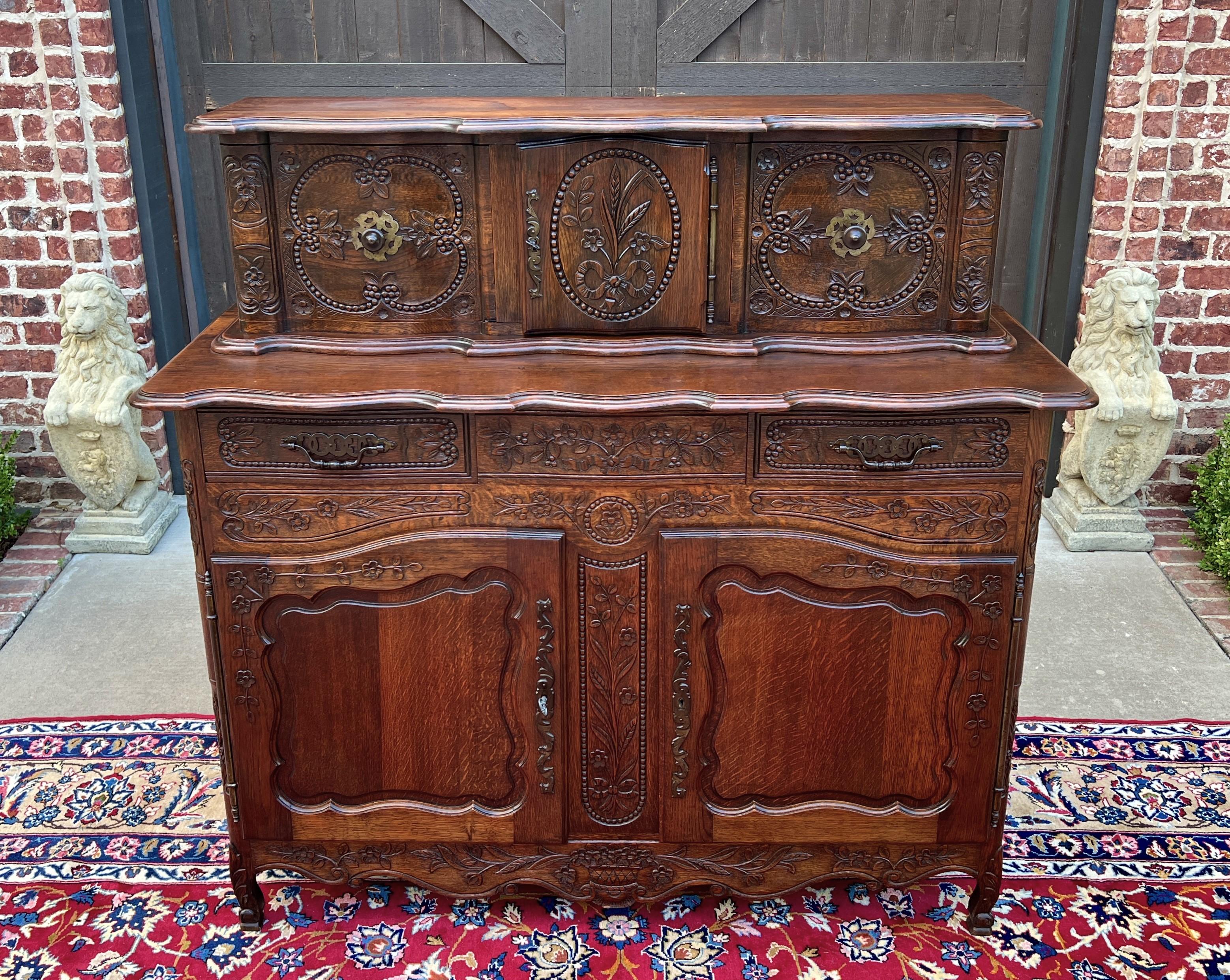 Antikes französisches Buffet Anrichte Server Cupboard Panetiere Stark geschnitzte Eiche 19C im Angebot 11