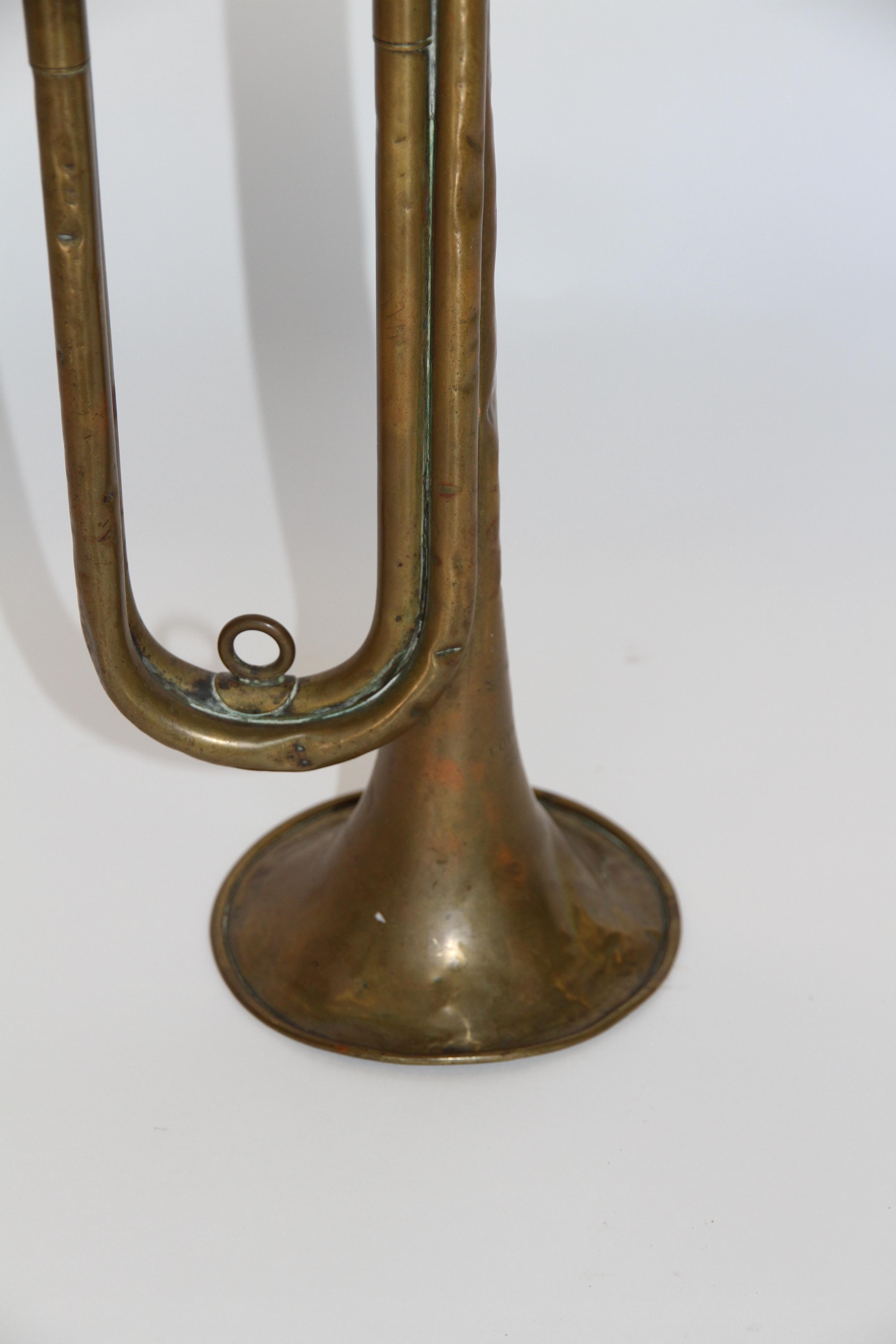 antique military bugle