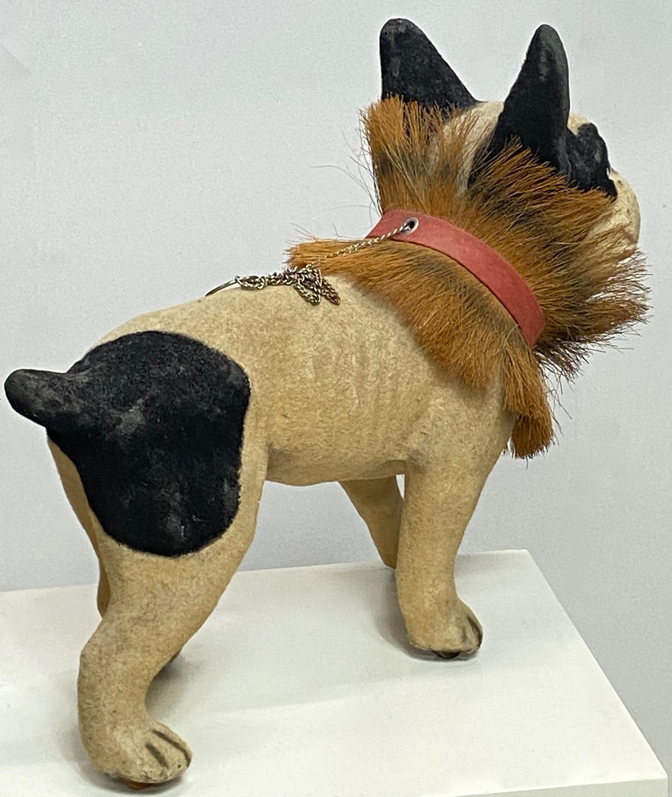 Antique French Bulldog Dog Growler Pull Toy, 19th Century 1