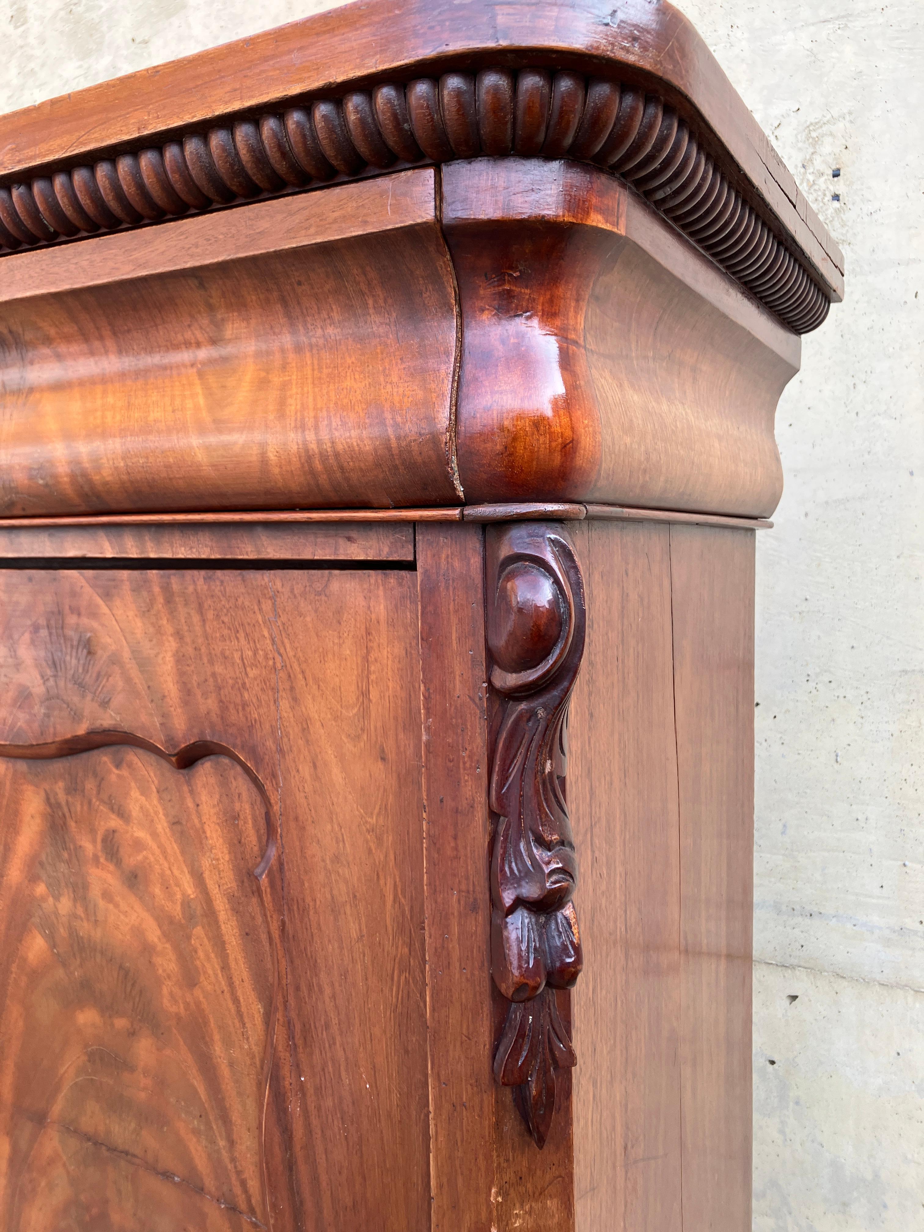 Antique French Secretaire / Bureau en Caoba en venta 5