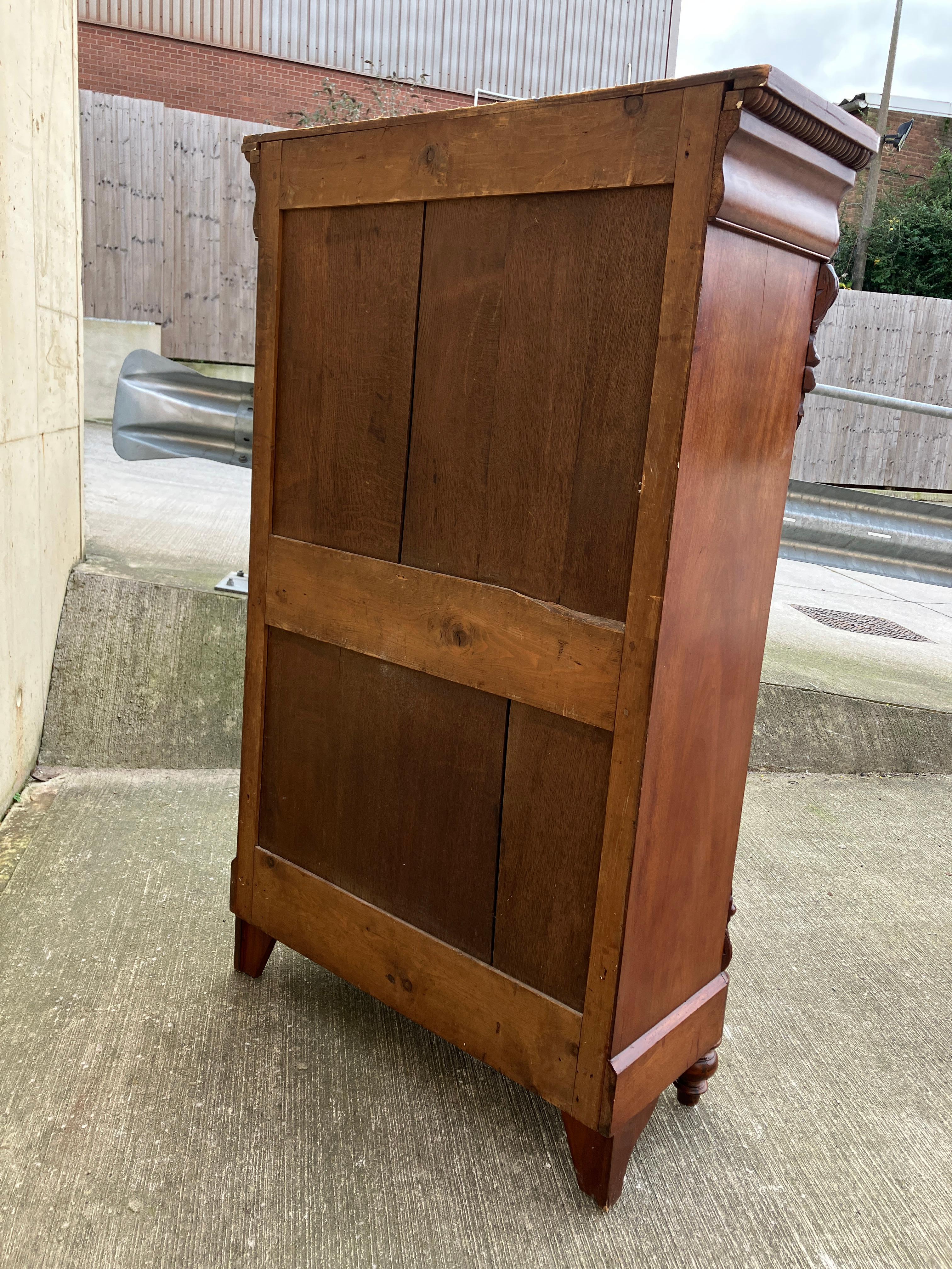 Antique French Secretaire / Bureau en Caoba en venta 6