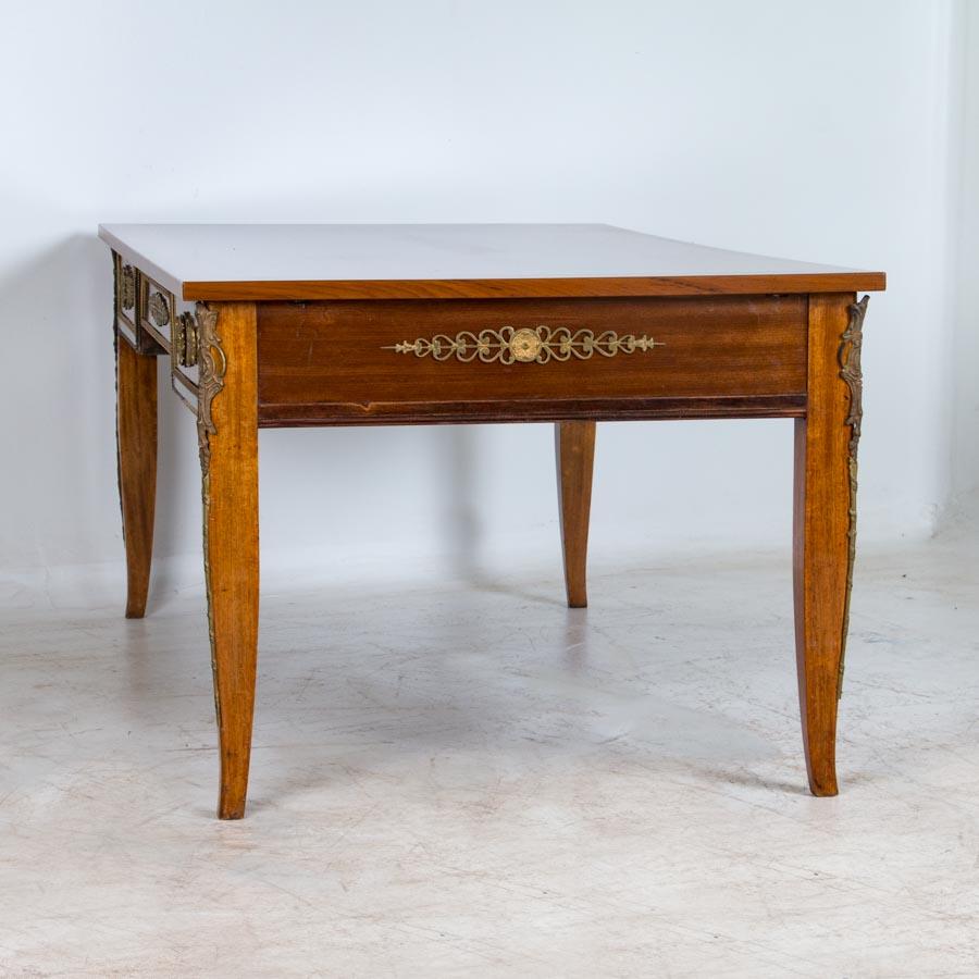 Wood Antique French Bureau Plat Desk with Ormalu