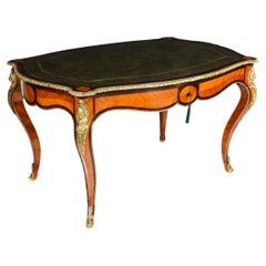 Antique French Bureau Plat Writing Table Desk Siglo XIX