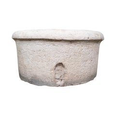 Antique French Burgundy Limestone Wall Sink